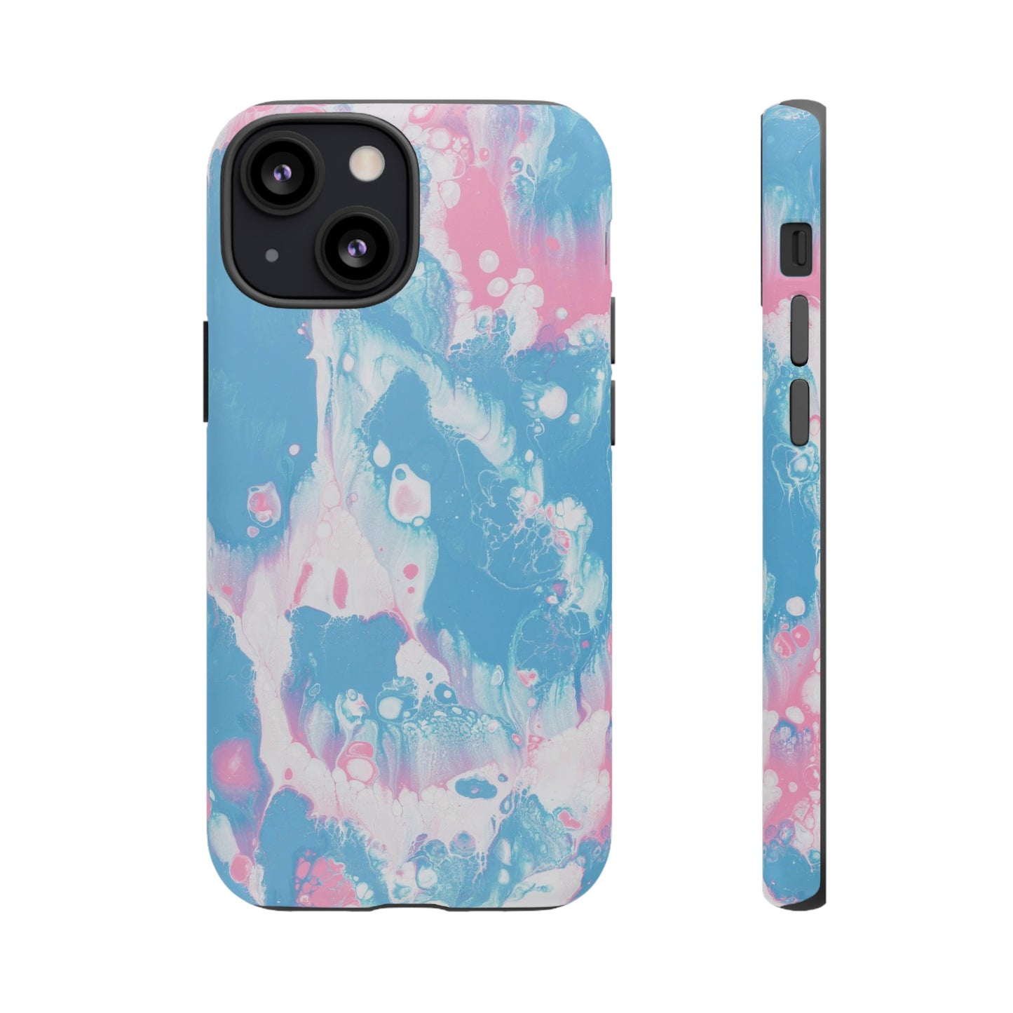 Baby Pink & Blue Resin Inspired Phone Case |iPhone 15 Plus/ Pro, 14, 13, 12|Google Pixel 7, Pro, 5|Samsung Galaxy S23 All Major Phone Models