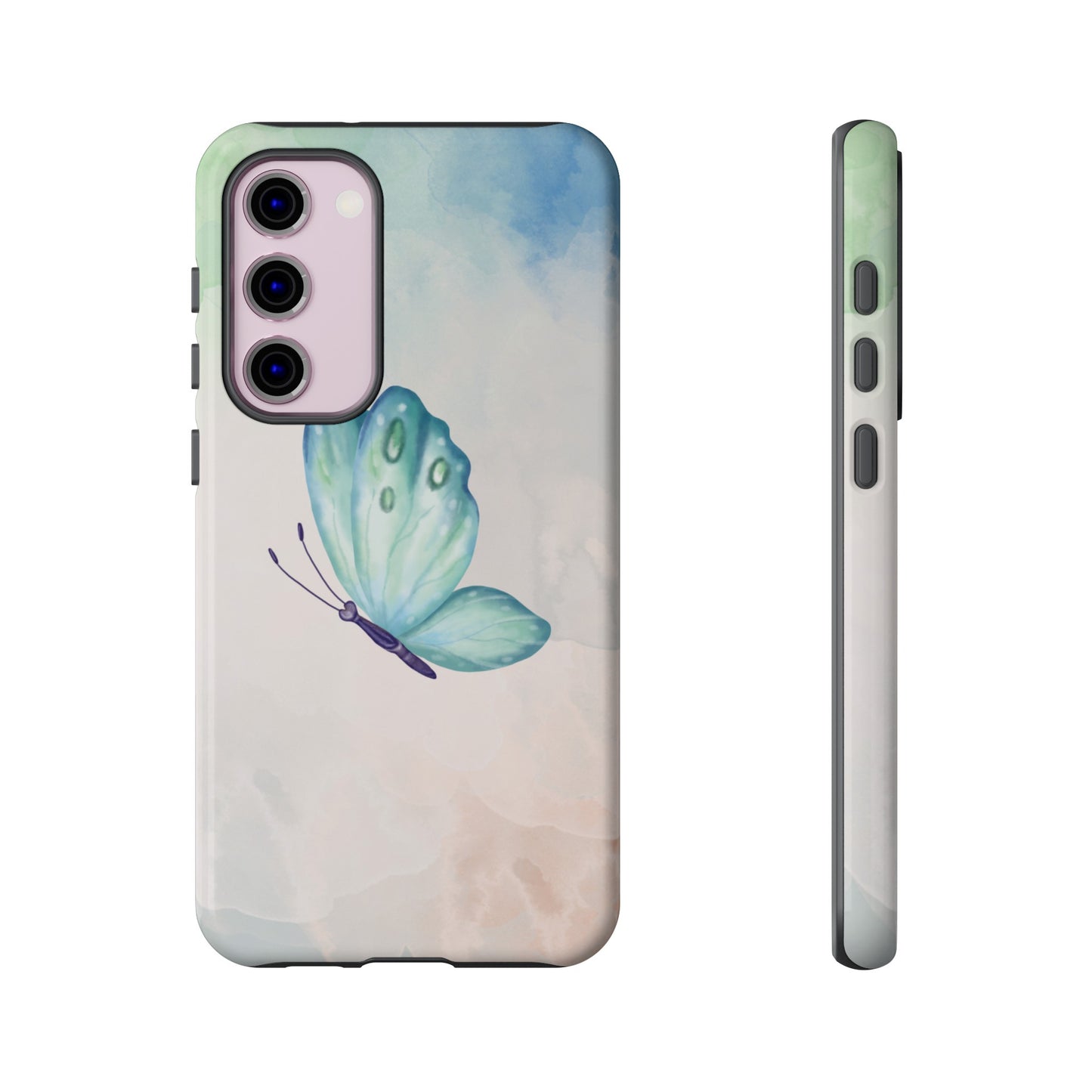 Blue Butterfly Wallpaper Phone Case  | iPhone 15 Plus/ Pro, 14, 13, 12| Google Pixel 7, Pro, 5| Samsung Galaxy S23 All Major Phone Models