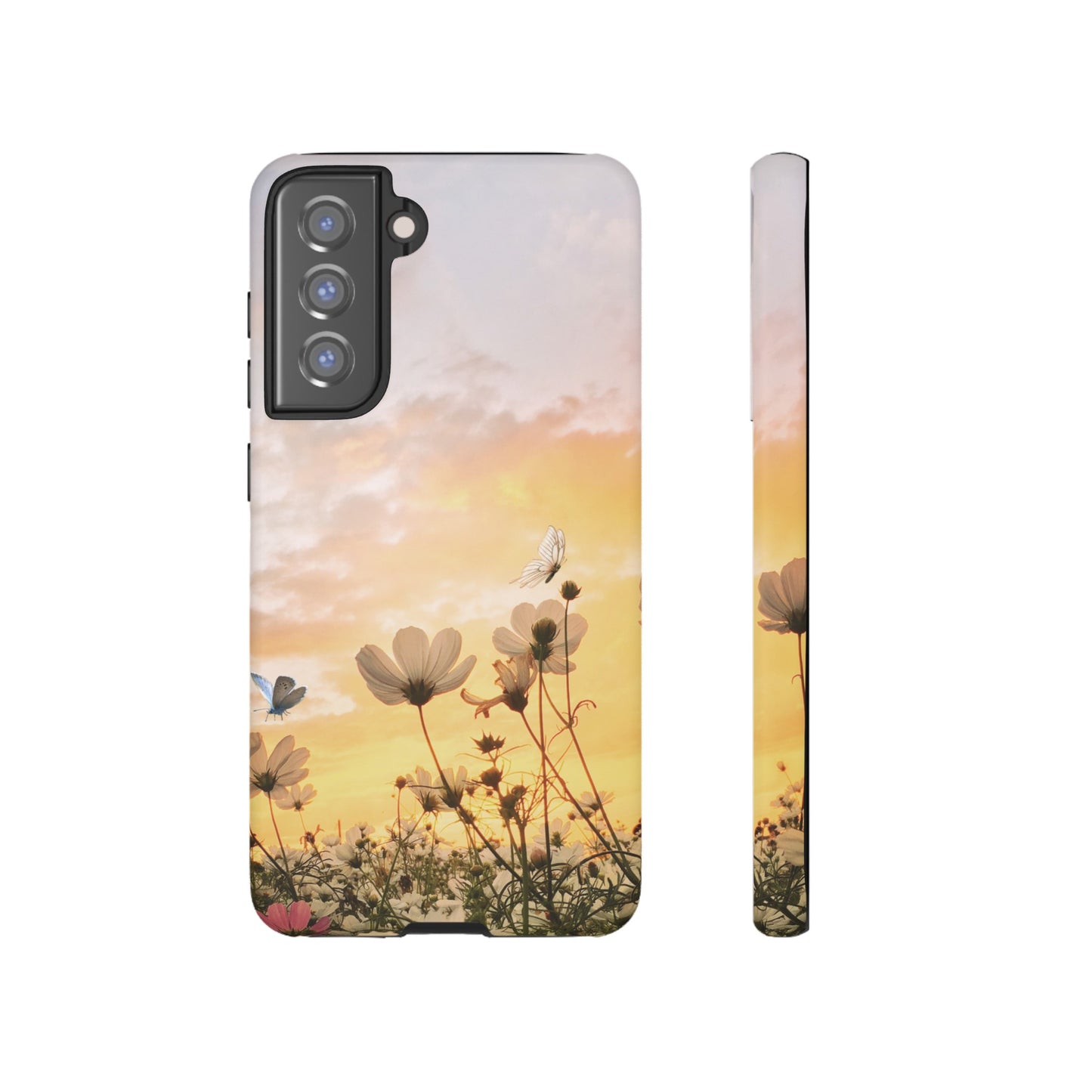 Flowers At Sunset Wallpaper Phone Case | iPhone 15 Plus/ Pro, 14, 13, 12| Google Pixel 7, Pro, 5| Samsung Galaxy S23 All Major Phone Models