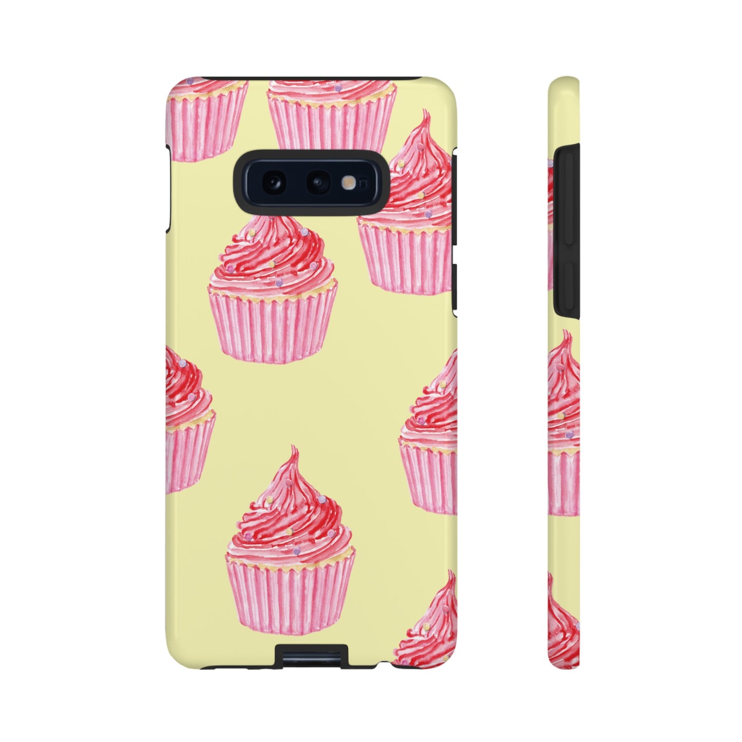 Pink Cupcake Wallpaper Phone Case | iPhone 15 Plus/ Pro, 14, 13, 12| Google Pixel 7, Pro, 5| Samsung Galaxy S23 All Major Phone Models