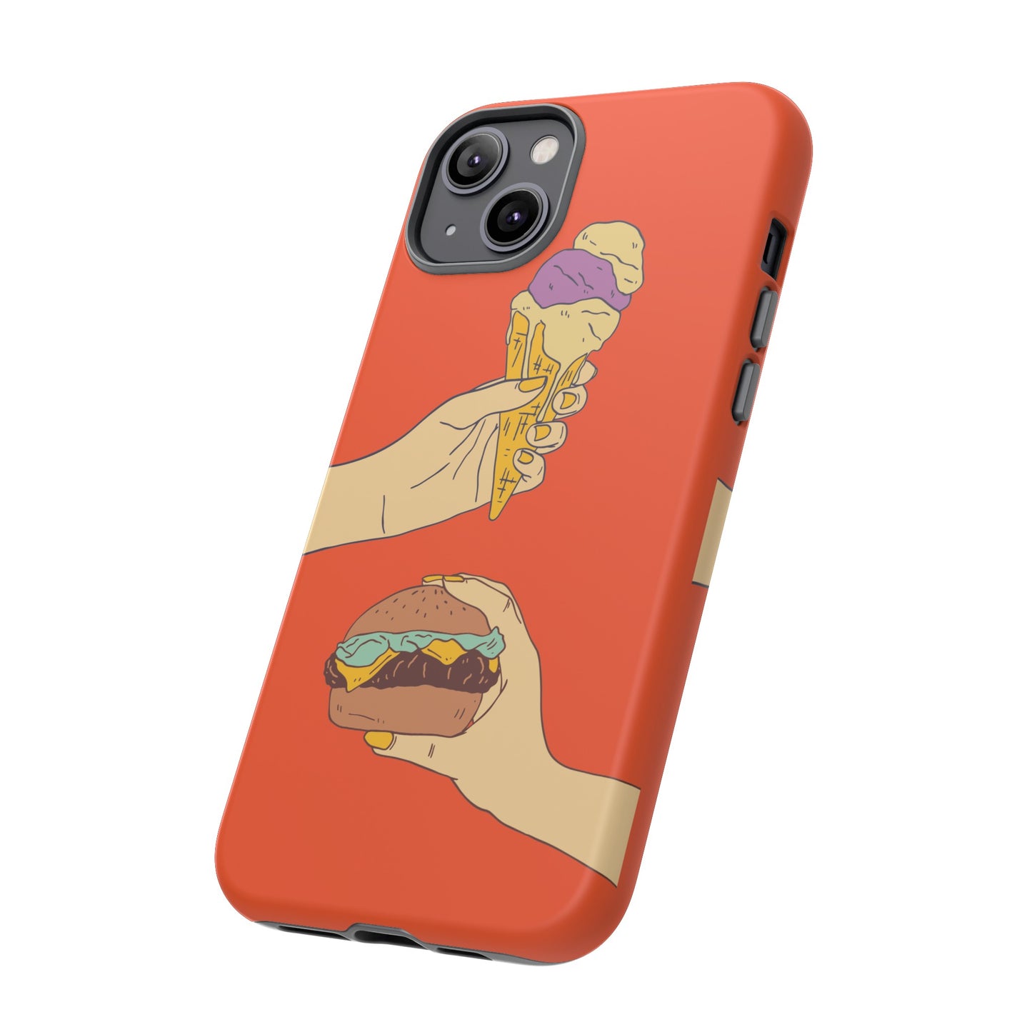 IceCream Or Hamburger? Phone Case | iPhone 15 Plus/ Pro, 14, 13, 12| Google Pixel 7, Pro, 5| Samsung Galaxy S23 All Major Phone Models