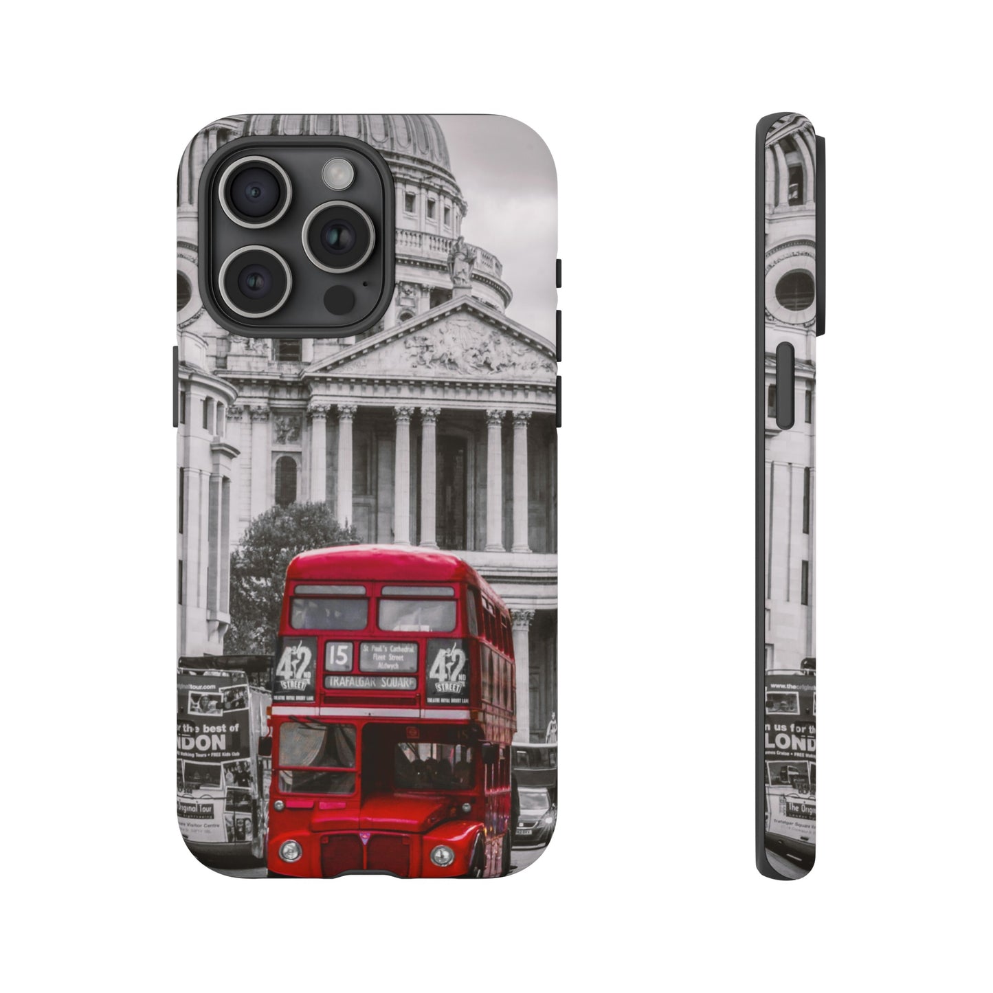 London Bus Wallpaper Phone Case | iPhone 15 Plus/ Pro, 14, 13, 12| Google Pixel 7, Pro, 5| Samsung Galaxy S23 All Major Phone Models