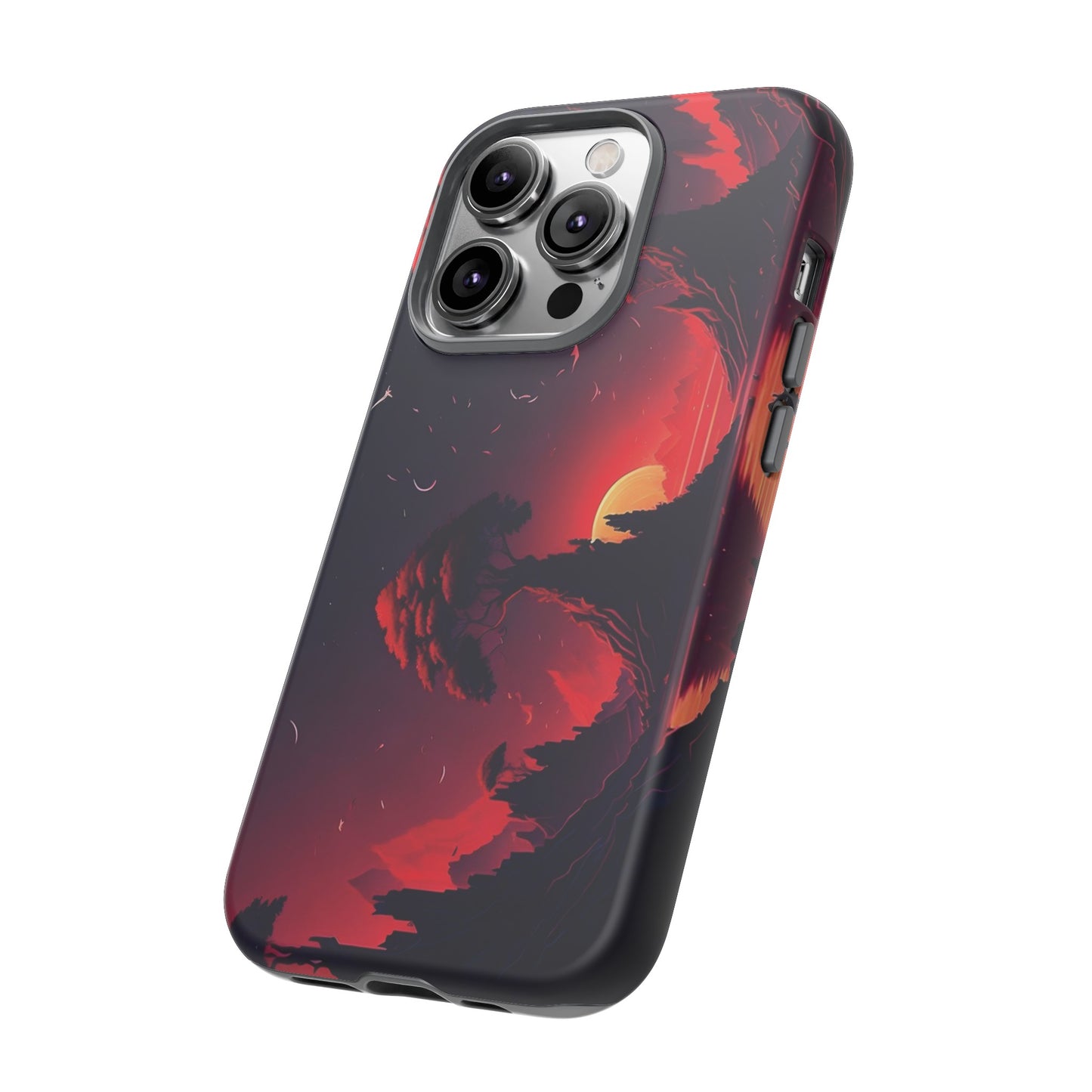 Red Sunset Wallpaper Phone Case | iPhone 15 Plus/ Pro, 14, 13, 12| Google Pixel 7, Pro, 5| Samsung Galaxy S23 All Major Phone Models