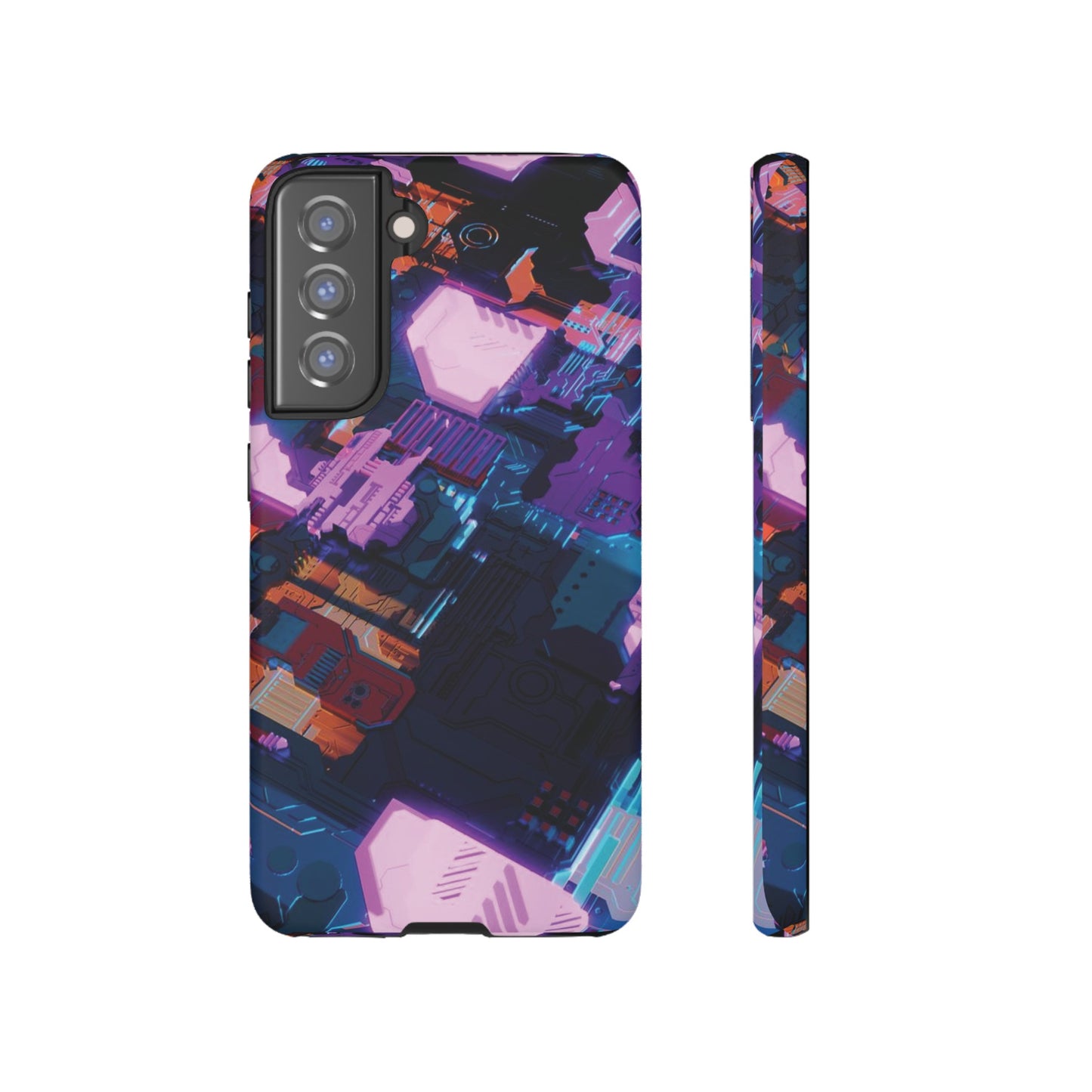 Purple Circuit Board Wallpaper Phone Case | iPhone 15 Plus/ Pro, 14, 13, 12| Google Pixel 7, Pro, 5| Samsung Galaxy S23 All Major Phone Models