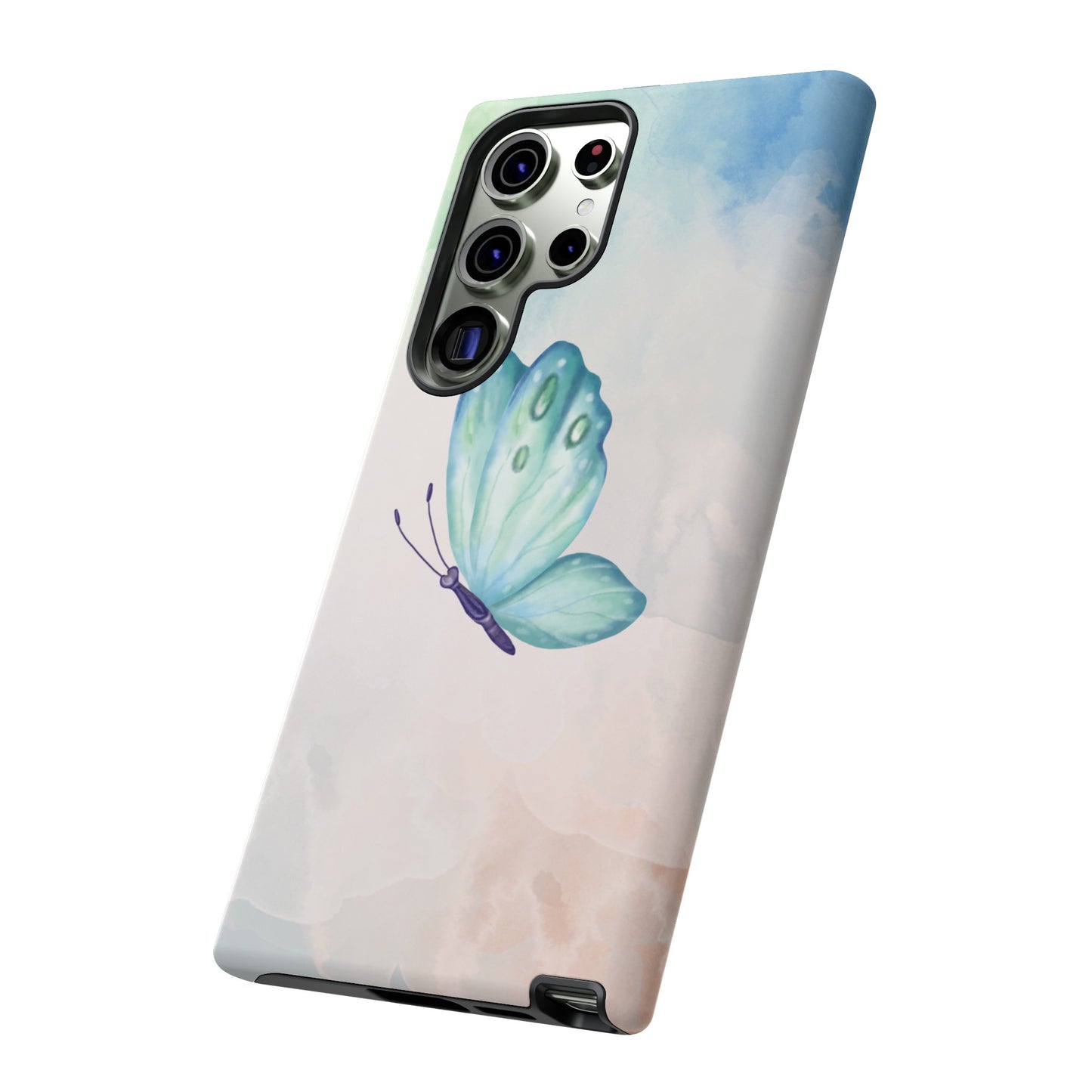 Blue Butterfly Wallpaper Phone Case  | iPhone 15 Plus/ Pro, 14, 13, 12| Google Pixel 7, Pro, 5| Samsung Galaxy S23 All Major Phone Models