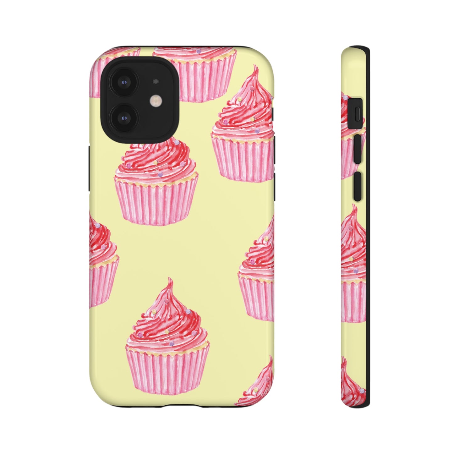 Pink Cupcake Wallpaper Phone Case | iPhone 15 Plus/ Pro, 14, 13, 12| Google Pixel 7, Pro, 5| Samsung Galaxy S23 All Major Phone Models