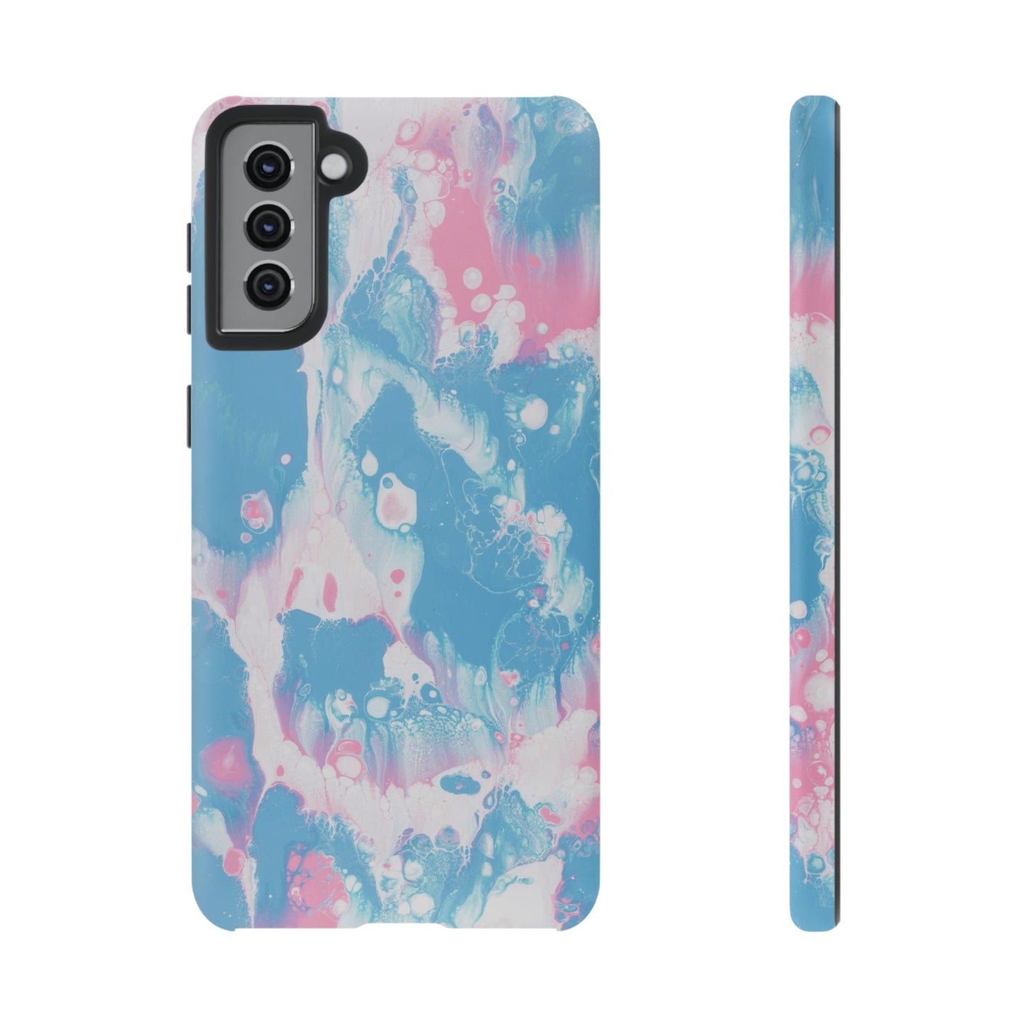 Baby Pink & Blue Resin Inspired Phone Case |iPhone 15 Plus/ Pro, 14, 13, 12|Google Pixel 7, Pro, 5|Samsung Galaxy S23 All Major Phone Models