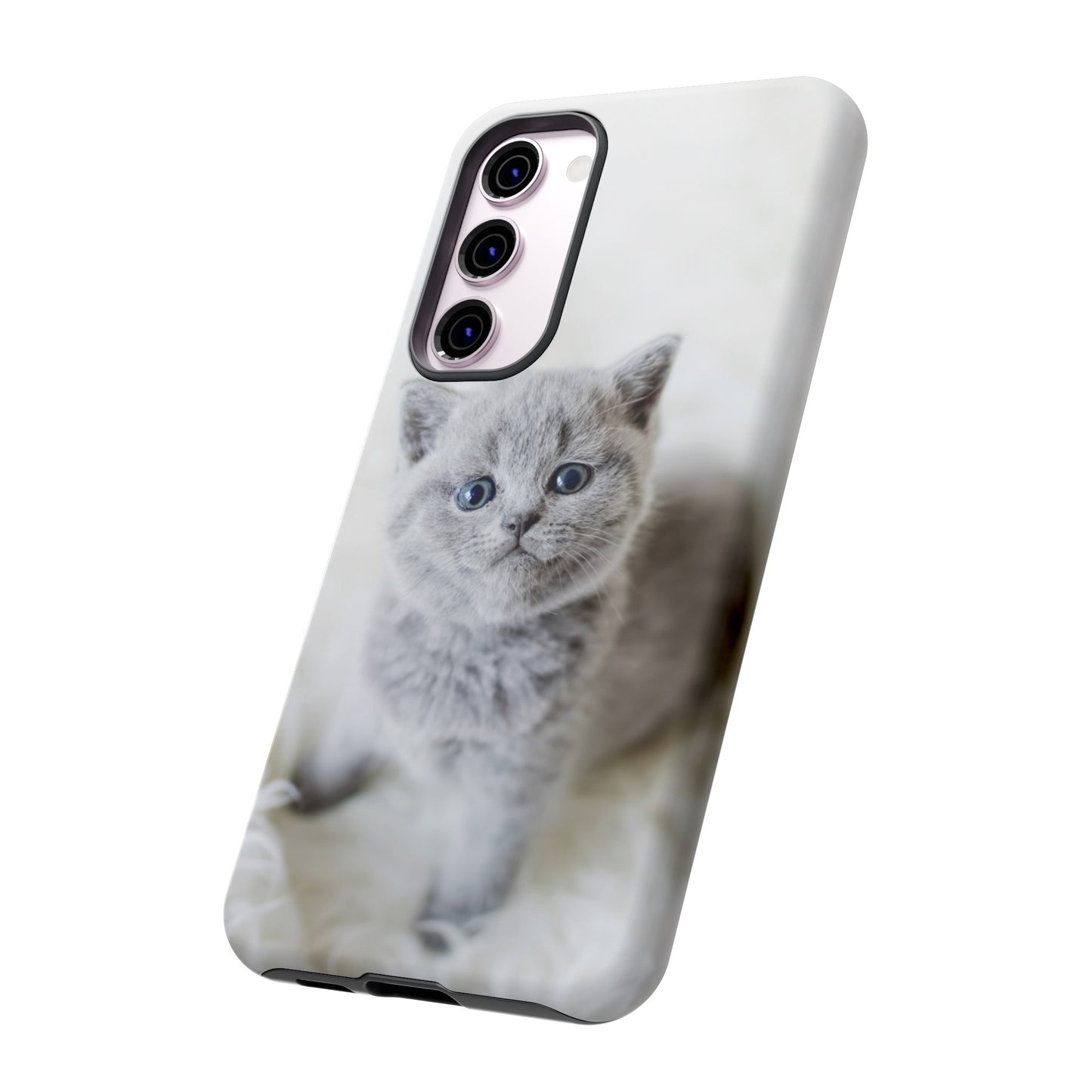 Grey Kitten Wallpaper Phone Case | iPhone 15 Plus/ Pro, 14, 13, 12| Google Pixel 7, Pro, 5| Samsung Galaxy S23 All Major Phone Models