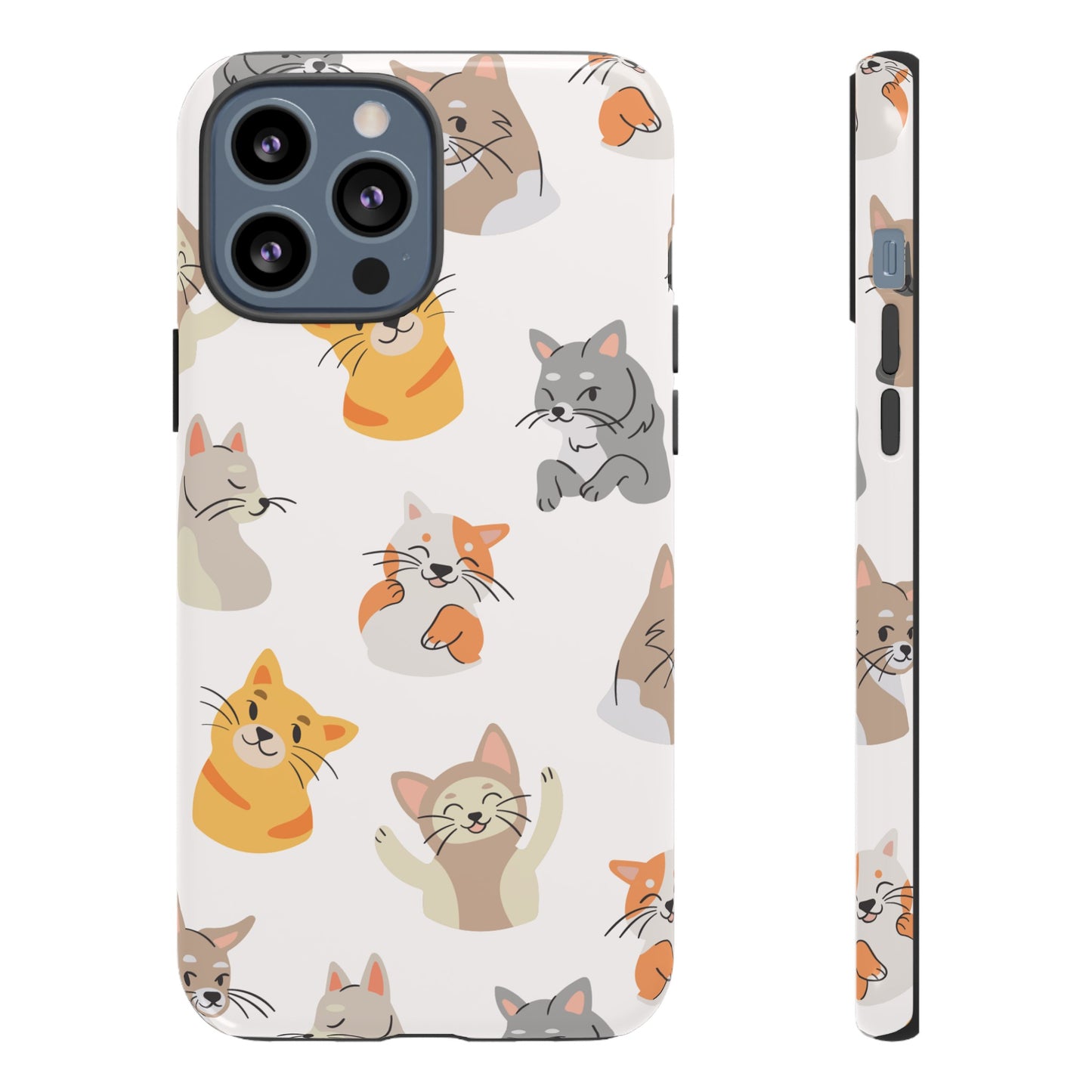 Adorable Cats Wallpaper Phone Case | iPhone 15 Plus/ Pro, 14, 13, 12| Google Pixel 7, Pro, 5| Samsung Galaxy S23 All Major Phone Models