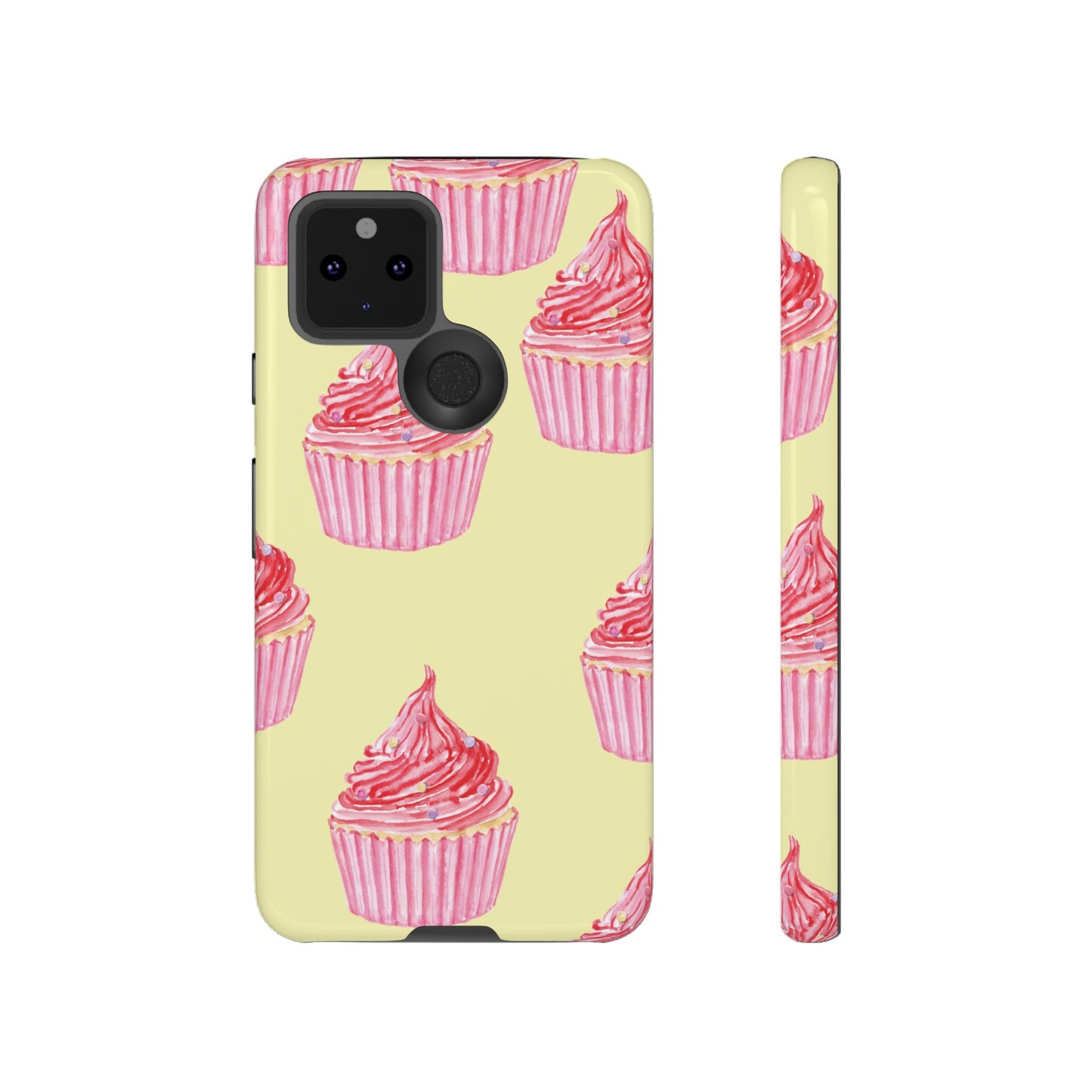 Pink Cupcake Wallpaper Phone Case | iPhone 15 Plus/ Pro, 14, 13, 12| Google Pixel 7, Pro, 5| Samsung Galaxy S23 All Major Phone Models