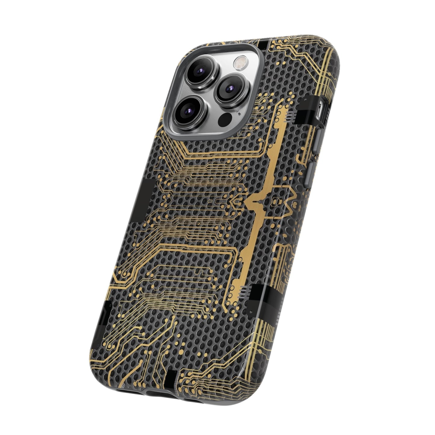 Golden Circuit Board Wallpaper Phone Case | iPhone 15 Plus/ Pro, 14, 13, 12| Google Pixel 7, Pro, 5| Samsung Galaxy S23 All Major Phone Models