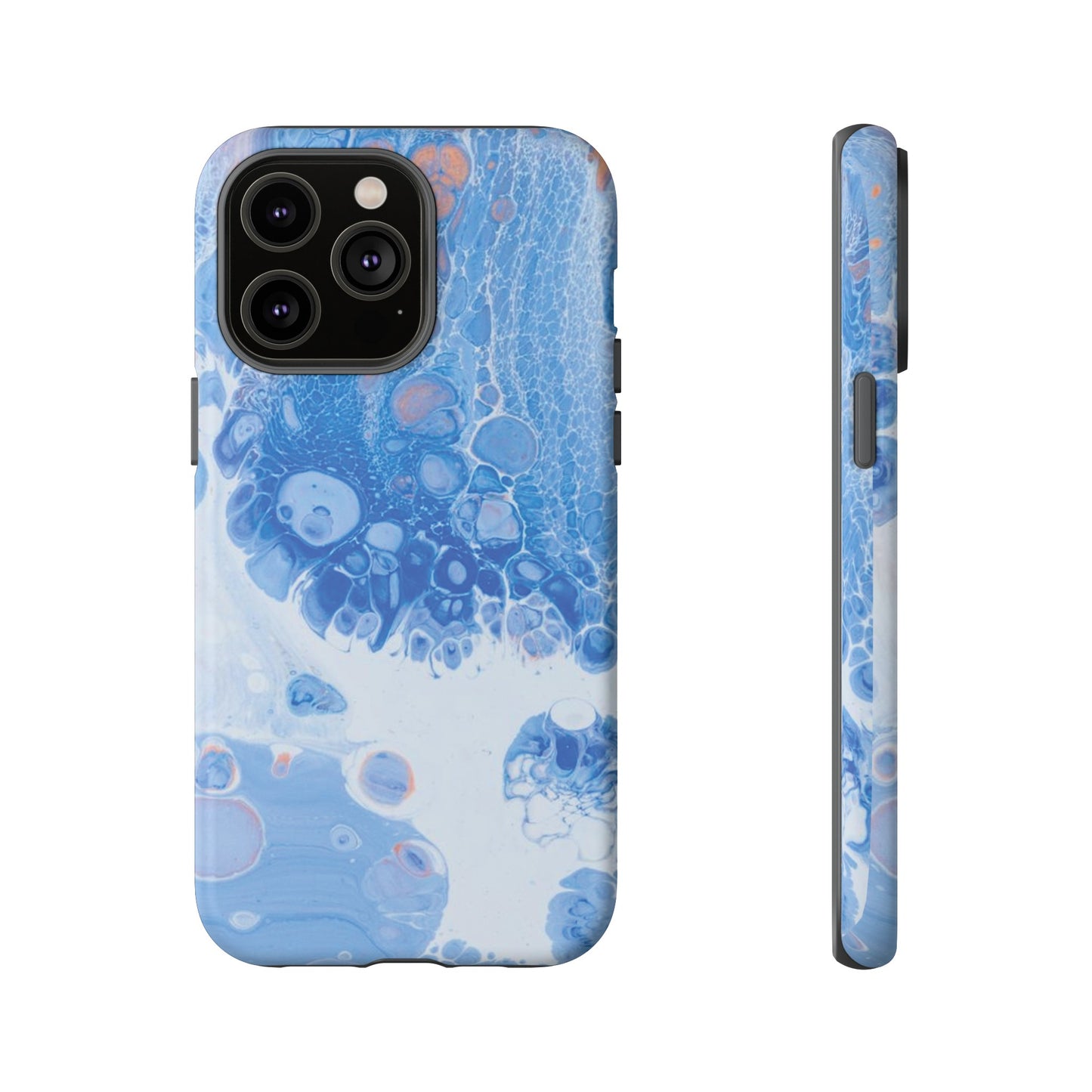 Blue and White Resin Inspired Phone Case |iPhone 15 Plus/ Pro, 14, 13, 12| Google Pixel 7, Pro, 5| Samsung Galaxy S23 All Major Phone Models