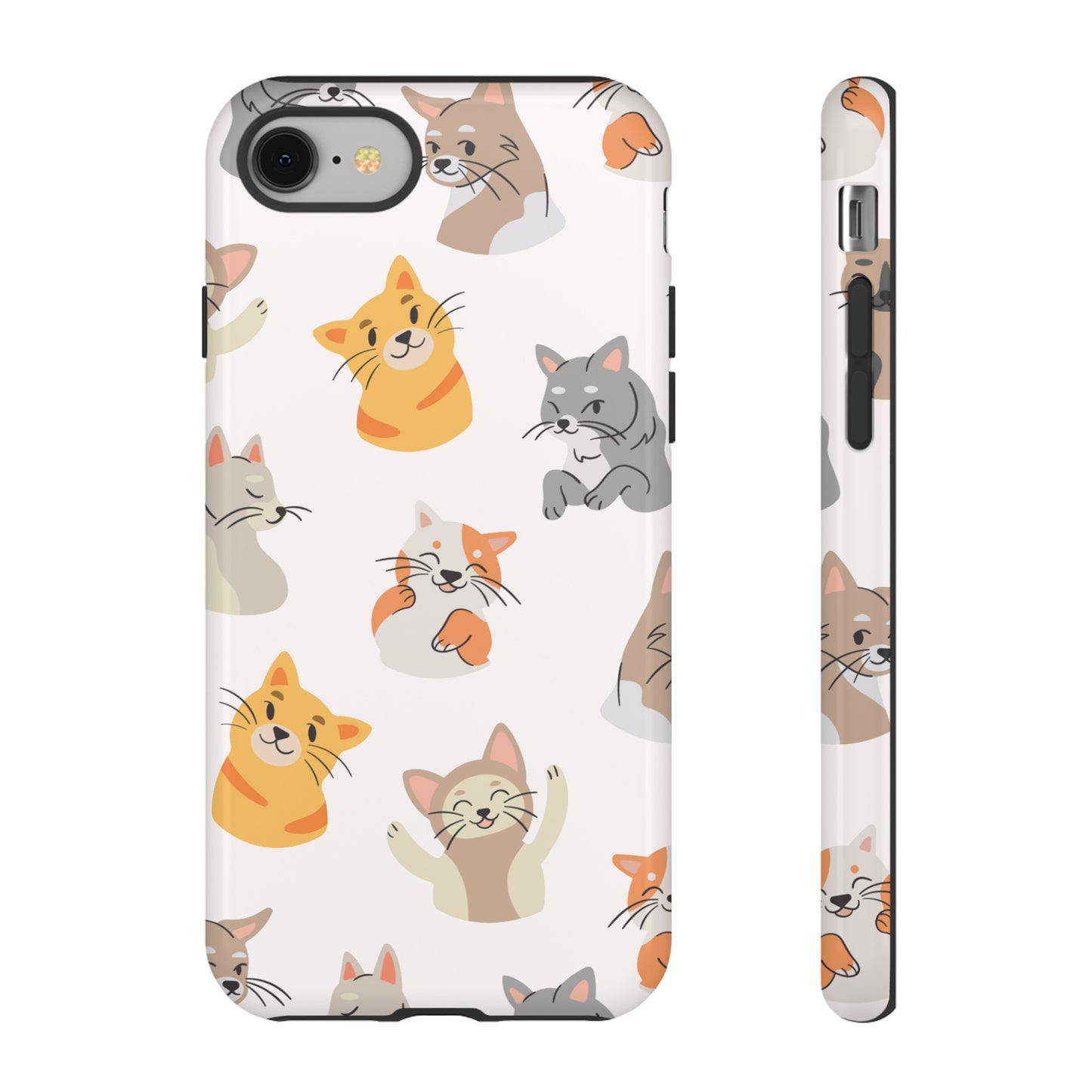 Adorable Cats Wallpaper Phone Case | iPhone 15 Plus/ Pro, 14, 13, 12| Google Pixel 7, Pro, 5| Samsung Galaxy S23 All Major Phone Models