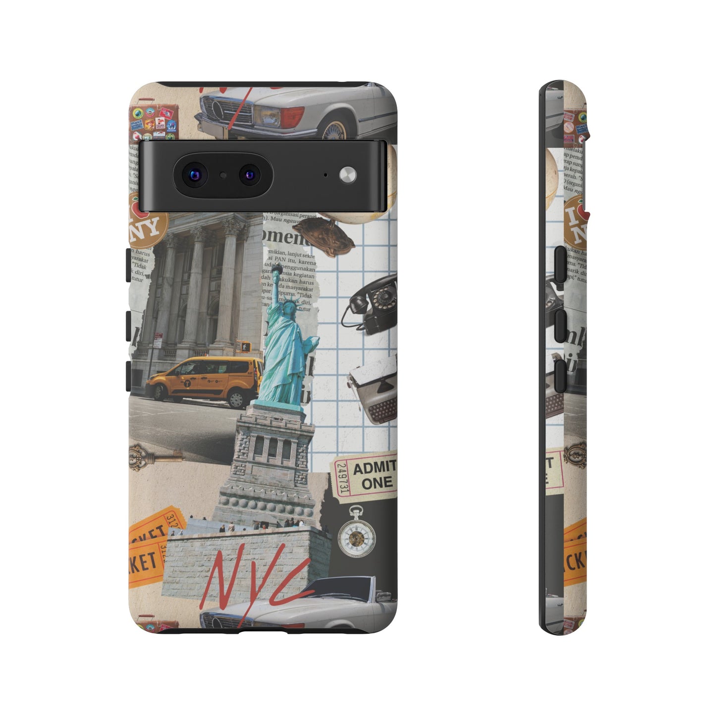 New York City Collage Wallpaper Phone Case | iPhone 15 Plus/ Pro, 14, 13, 12| Google Pixel 7, Pro, 5| Samsung Galaxy S23 All Major Phone Models