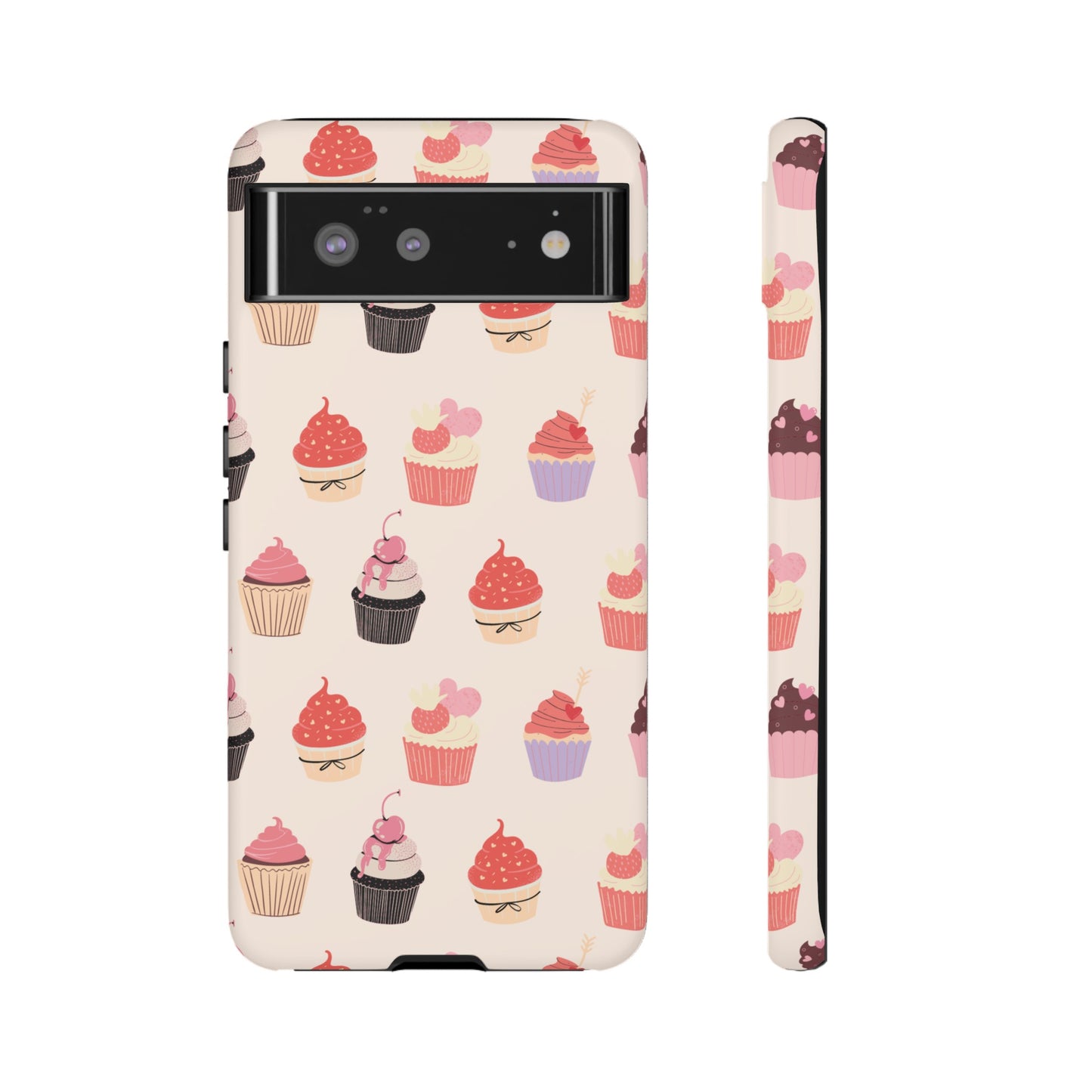 Cupcake Collage Wallpaper Phone Case | iPhone 15 Plus/ Pro, 14, 13, 12| Google Pixel 7, Pro, 5| Samsung Galaxy S23 All Major Phone Models