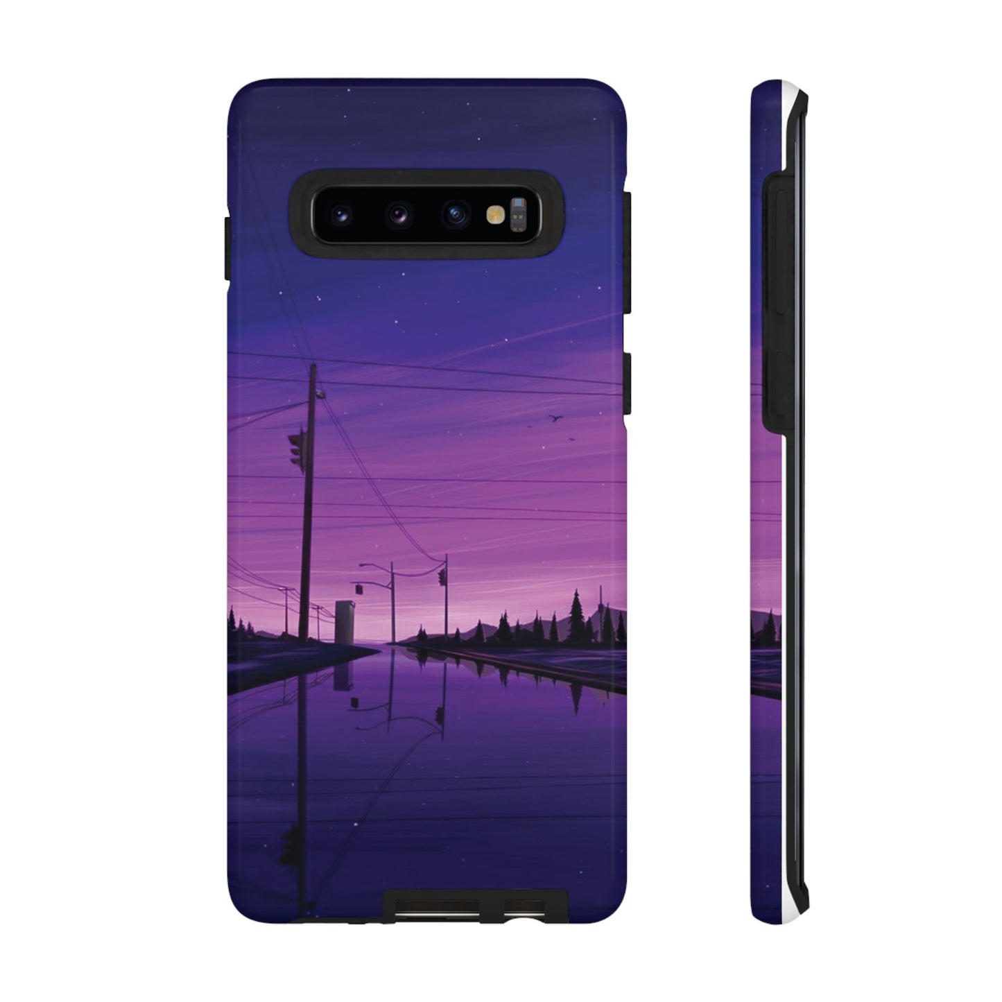 Purple Night Sky Wallpaper Phone Case | iPhone 15 Plus/ Pro, 14, 13, 12| Google Pixel 7, Pro, 5| Samsung Galaxy S23 All Major Phone Models