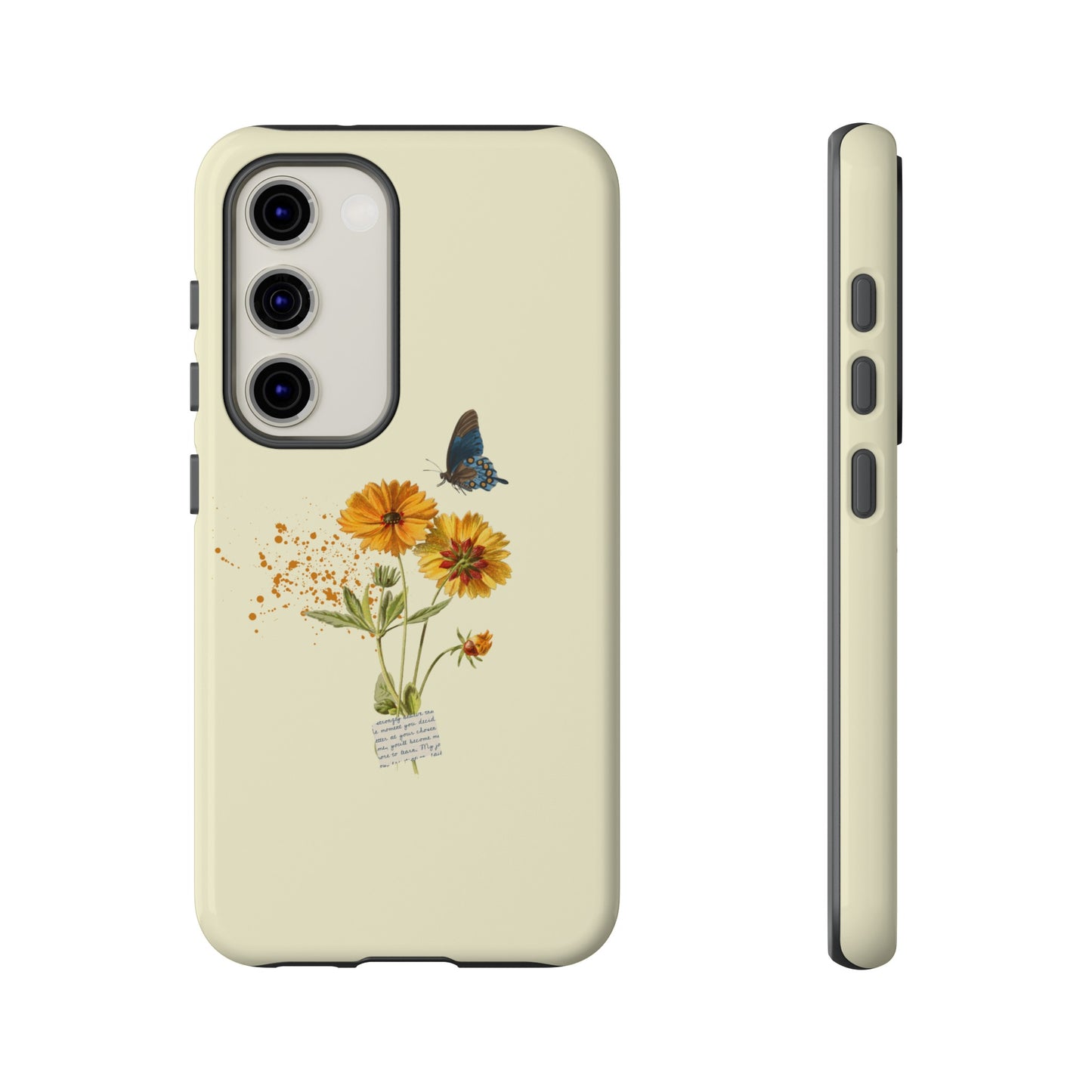 Butterfly Sunflowers Phone Case | iPhone 15 Plus/ Pro, 14, 13, 12| Google Pixel 7, Pro, 5| Samsung Galaxy S23 All Major Phone Models