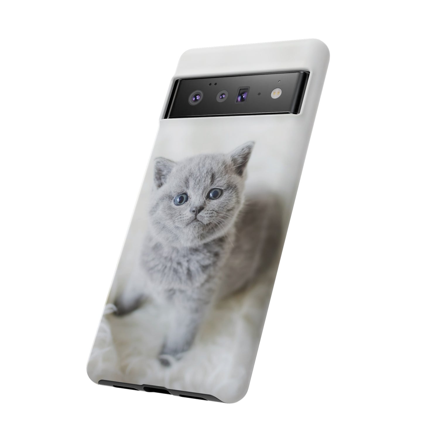 Grey Kitten Wallpaper Phone Case | iPhone 15 Plus/ Pro, 14, 13, 12| Google Pixel 7, Pro, 5| Samsung Galaxy S23 All Major Phone Models