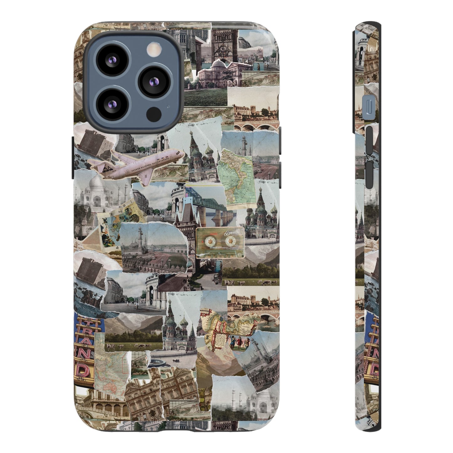 Travel Collage Wallpaper Phone Case | iPhone 15 Plus/ Pro, 14, 13, 12| Google Pixel 7, Pro, 5| Samsung Galaxy S23 All Major Phone Models