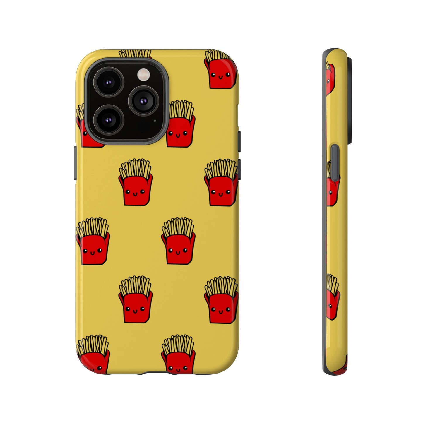 Smiling Fries Wallpaper Phone Case | iPhone 15 Plus/ Pro, 14, 13, 12| Google Pixel 7, Pro, 5| Samsung Galaxy S23 All Major Phone Models