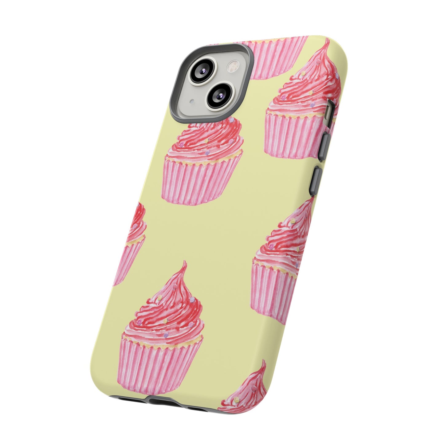 Pink Cupcake Wallpaper Phone Case | iPhone 15 Plus/ Pro, 14, 13, 12| Google Pixel 7, Pro, 5| Samsung Galaxy S23 All Major Phone Models