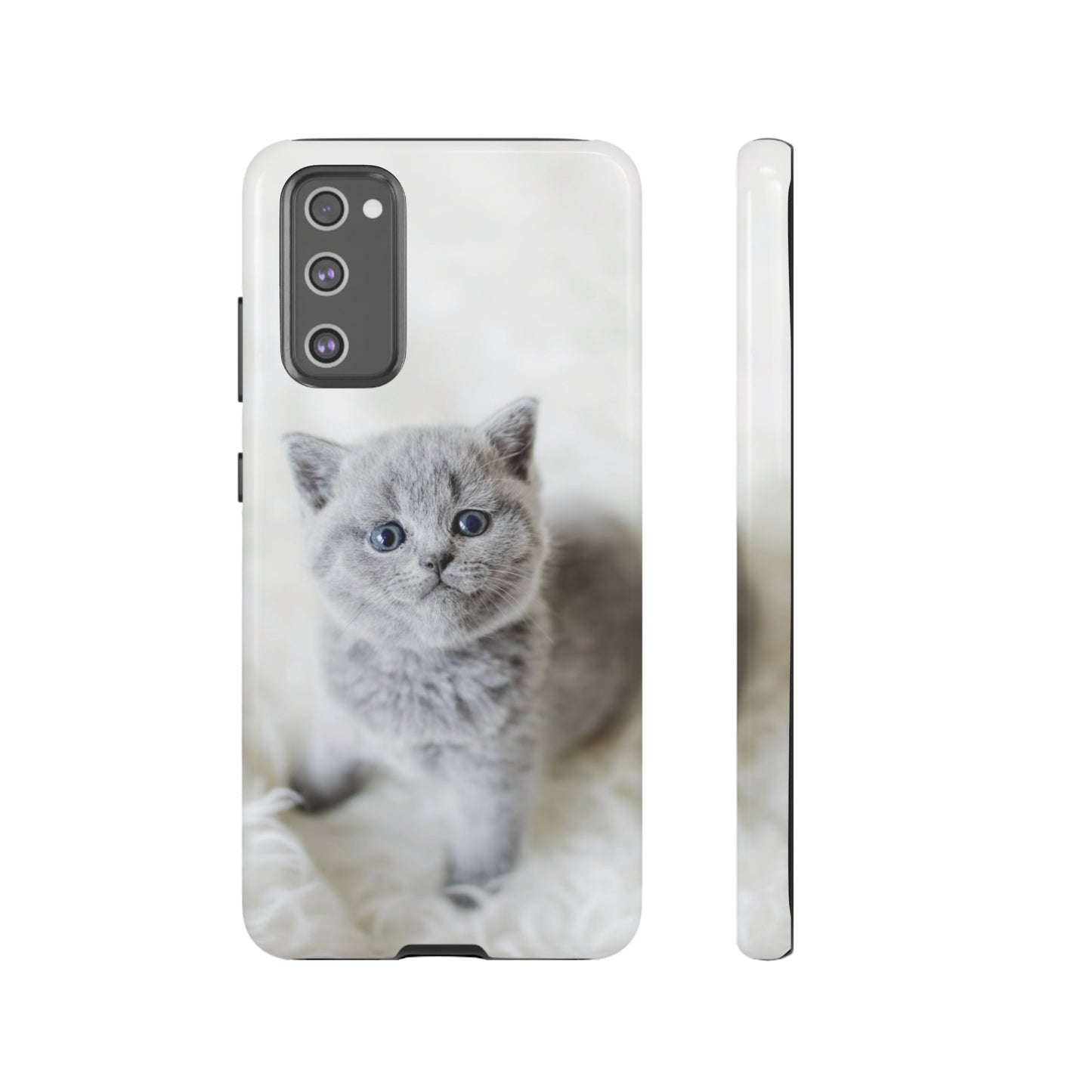 Grey Kitten Wallpaper Phone Case | iPhone 15 Plus/ Pro, 14, 13, 12| Google Pixel 7, Pro, 5| Samsung Galaxy S23 All Major Phone Models