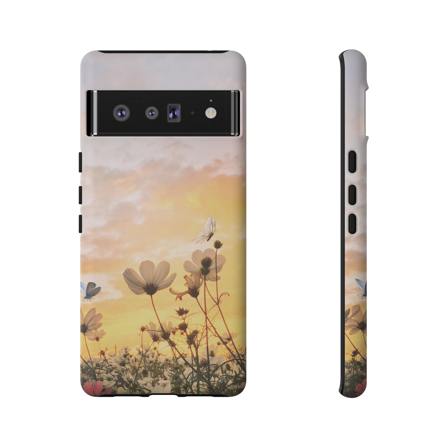 Flowers At Sunset Wallpaper Phone Case | iPhone 15 Plus/ Pro, 14, 13, 12| Google Pixel 7, Pro, 5| Samsung Galaxy S23 All Major Phone Models