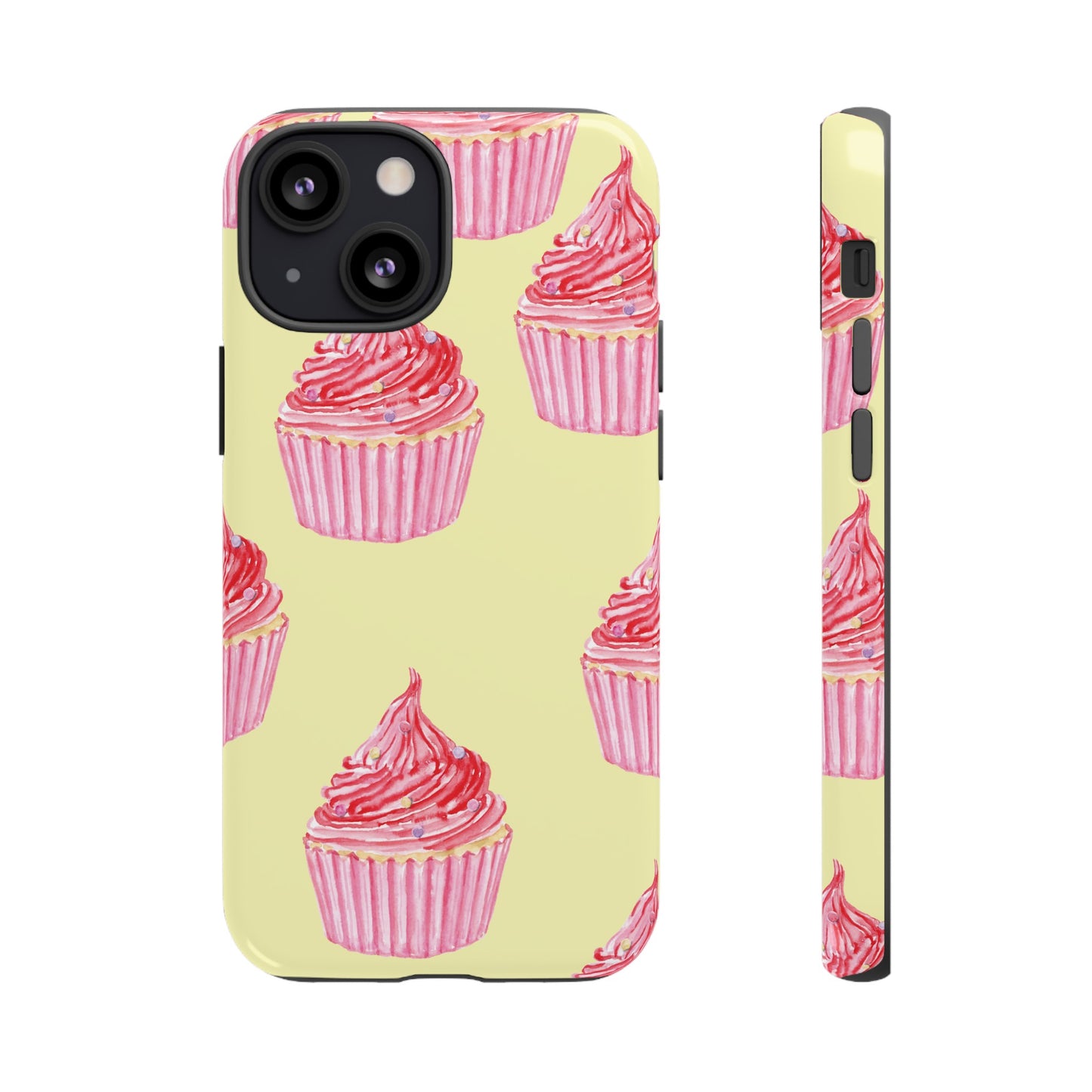 Pink Cupcake Wallpaper Phone Case | iPhone 15 Plus/ Pro, 14, 13, 12| Google Pixel 7, Pro, 5| Samsung Galaxy S23 All Major Phone Models