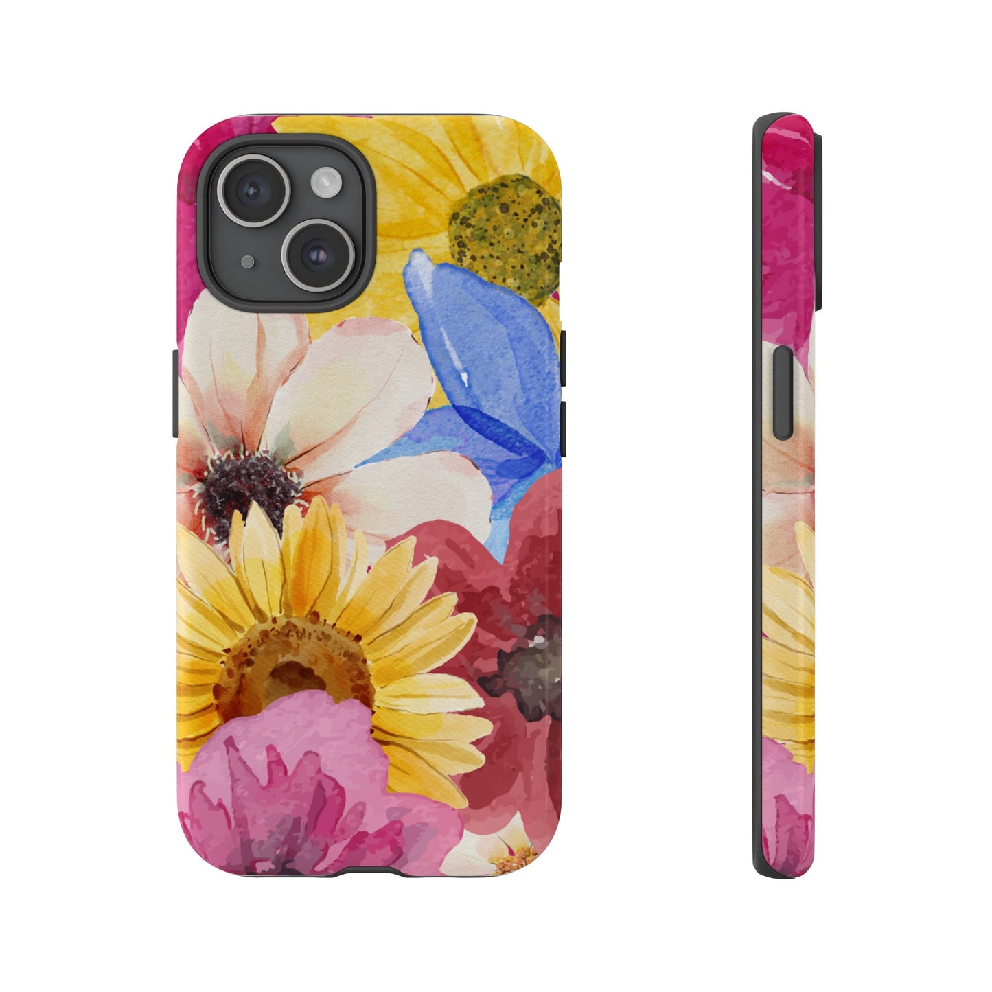 Overlapping Flowers Wallpaper Phone Case | iPhone 15 Plus/ Pro, 14, 13, 12| Google Pixel 7, Pro, 5| Samsung Galaxy S23 All Major Phone Models