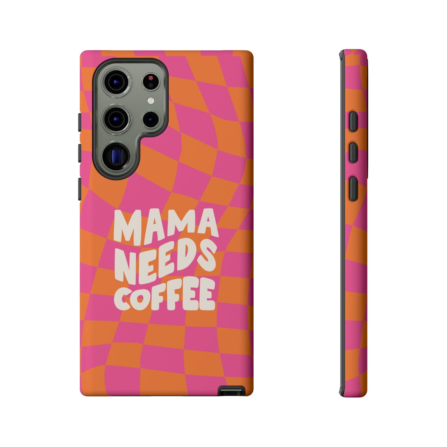 Mama Needs Coffee Wallpaper Phone Case | iPhone 15 Plus/ Pro, 14, 13, 12| Google Pixel 7, Pro, 5| Samsung Galaxy S23 All Major Phone Models