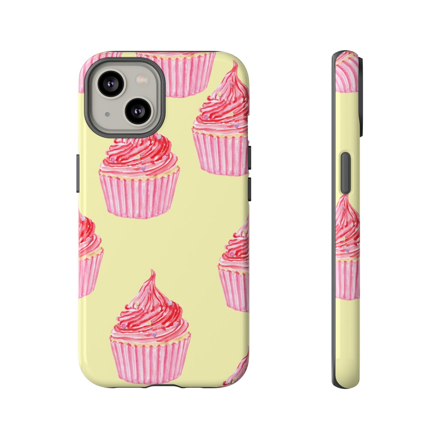 Pink Cupcake Wallpaper Phone Case | iPhone 15 Plus/ Pro, 14, 13, 12| Google Pixel 7, Pro, 5| Samsung Galaxy S23 All Major Phone Models