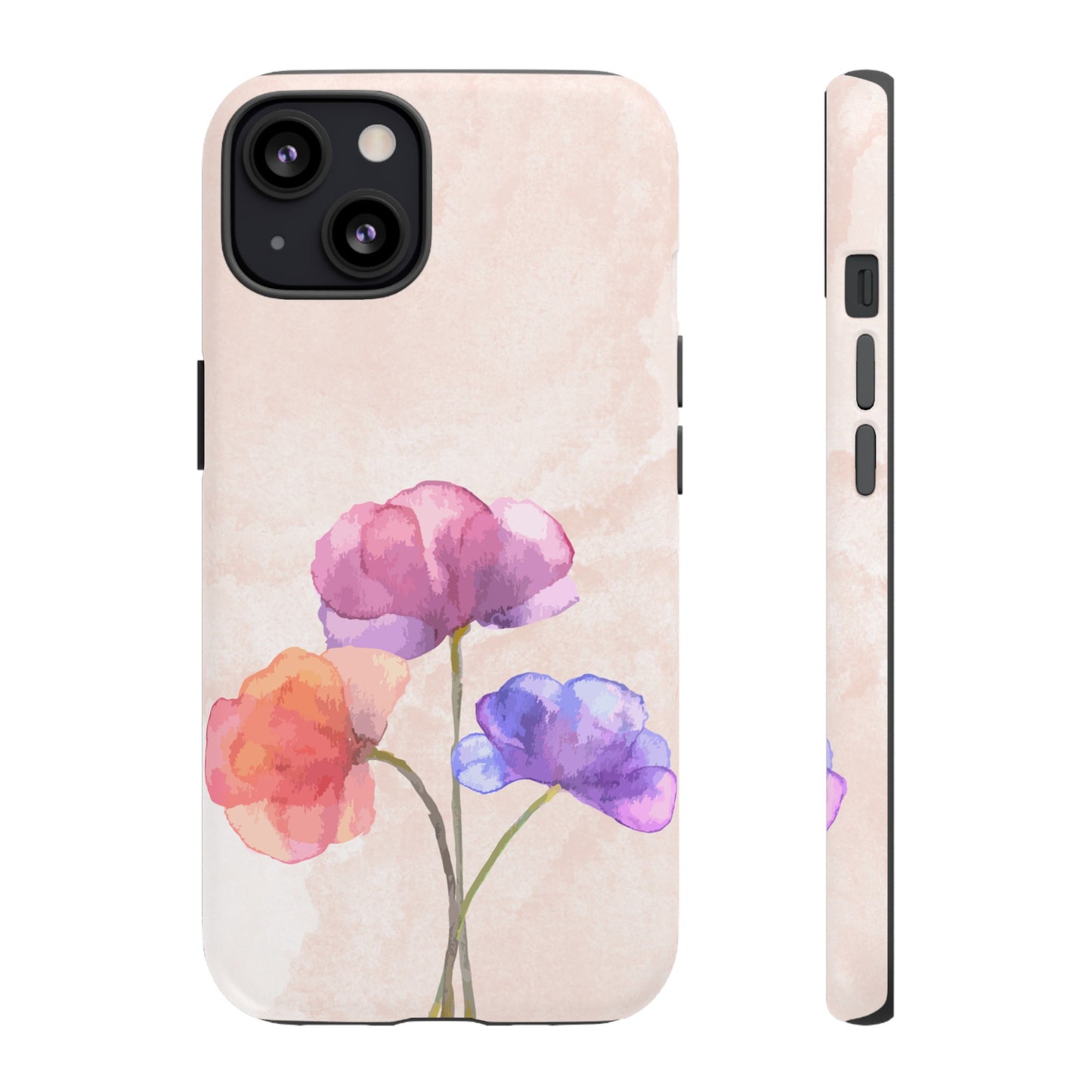 Three Flowers Wallpaper Phone Case | iPhone 15 Plus/ Pro, 14, 13, 12| Google Pixel 7, Pro, 5| Samsung Galaxy S23 All Major Phone Models