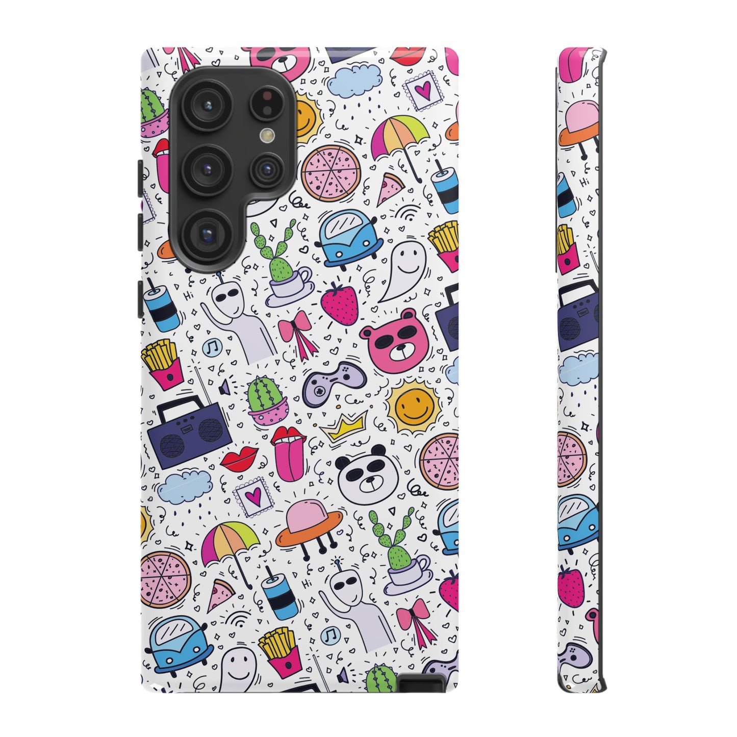 Cartoon Collage Phone Case | iPhone 15 Plus/ Pro, 14, 13, 12| Google Pixel 7, Pro, 5| Samsung Galaxy S23 All Major Phone Models