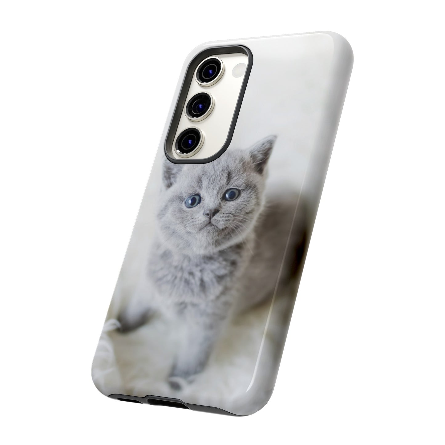 Grey Kitten Wallpaper Phone Case | iPhone 15 Plus/ Pro, 14, 13, 12| Google Pixel 7, Pro, 5| Samsung Galaxy S23 All Major Phone Models