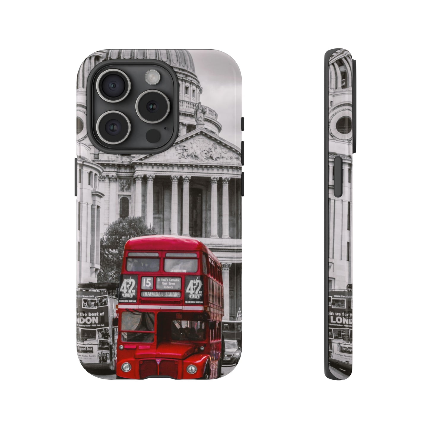 London Bus Wallpaper Phone Case | iPhone 15 Plus/ Pro, 14, 13, 12| Google Pixel 7, Pro, 5| Samsung Galaxy S23 All Major Phone Models