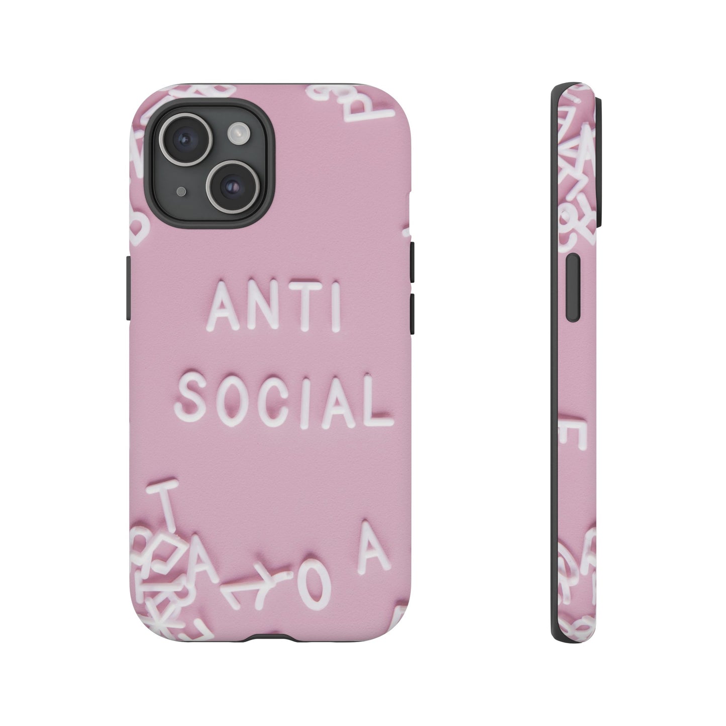 Anti Social Phone Case | iPhone 15 Plus/ Pro, 14, 13, 12| Google Pixel 7, Pro, 5| Samsung Galaxy S23 All Major Phone Models