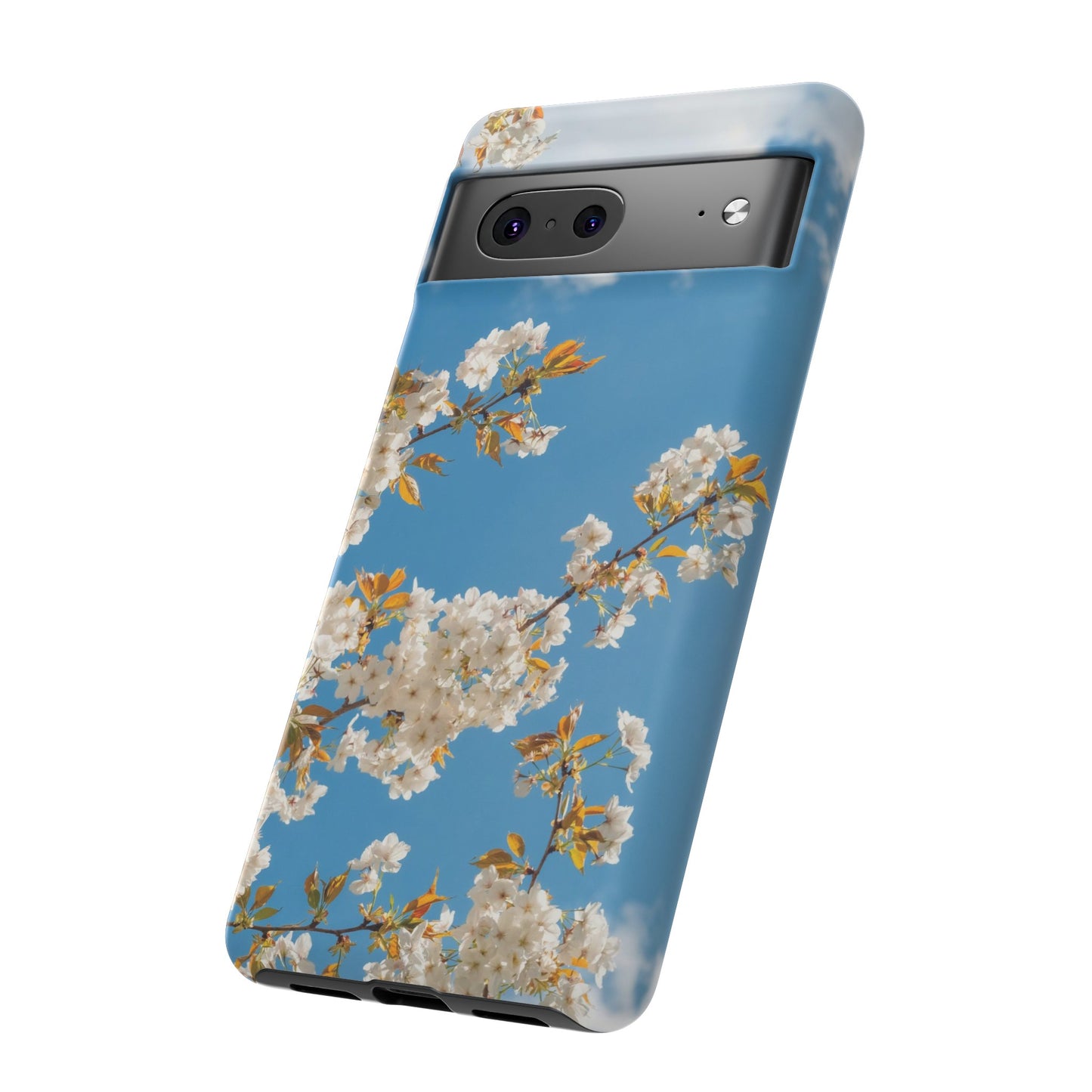 White Blossom Wallpaper Phone Case | iPhone 15 Plus/ Pro, 14, 13, 12| Google Pixel 7, Pro, 5| Samsung Galaxy S23 All Major Phone Models