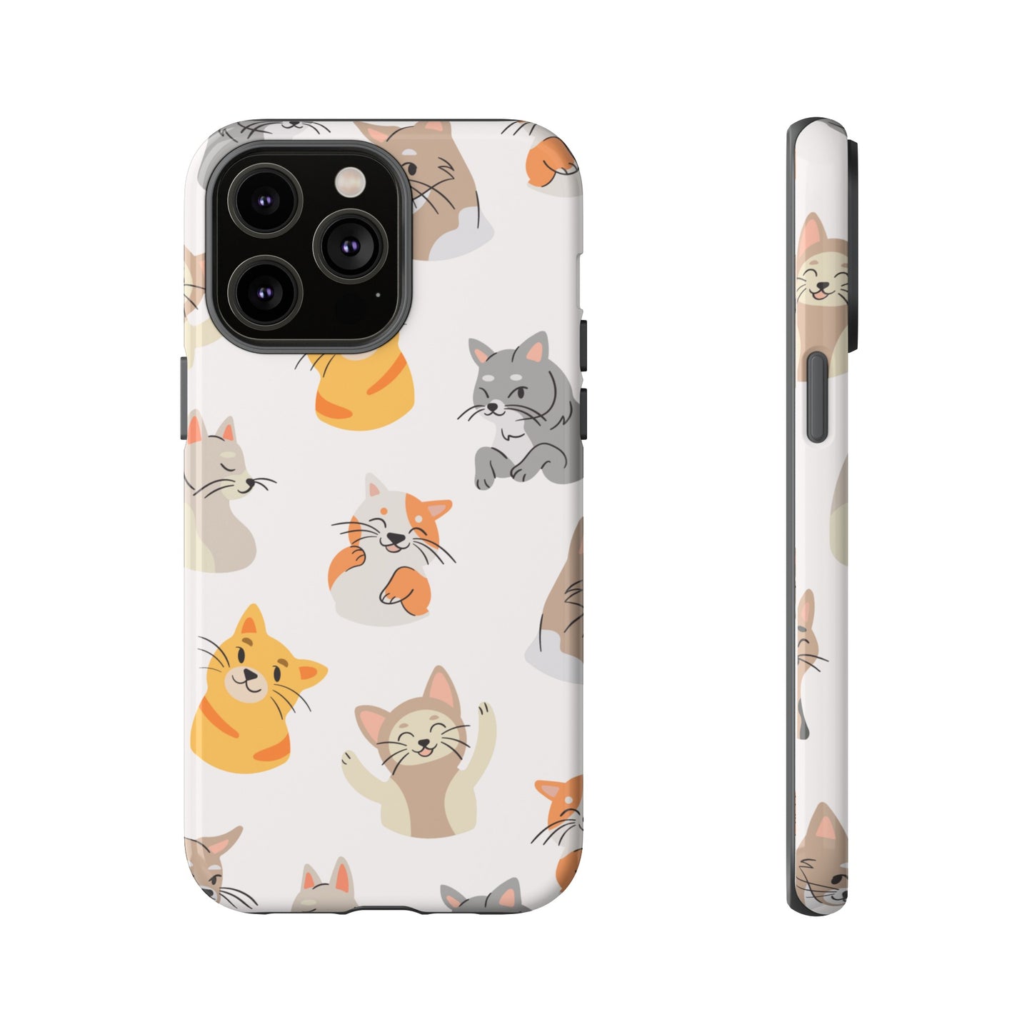 Adorable Cats Wallpaper Phone Case | iPhone 15 Plus/ Pro, 14, 13, 12| Google Pixel 7, Pro, 5| Samsung Galaxy S23 All Major Phone Models