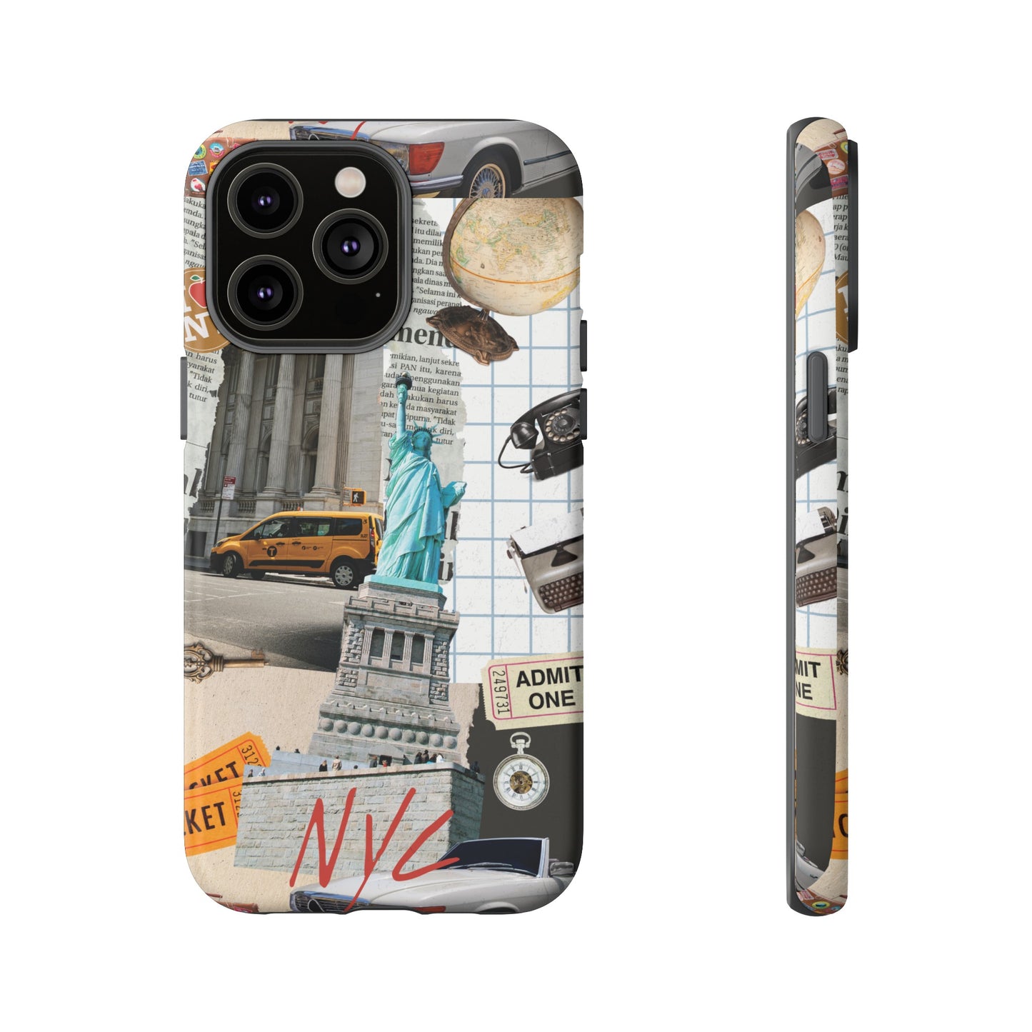 New York City Collage Wallpaper Phone Case | iPhone 15 Plus/ Pro, 14, 13, 12| Google Pixel 7, Pro, 5| Samsung Galaxy S23 All Major Phone Models