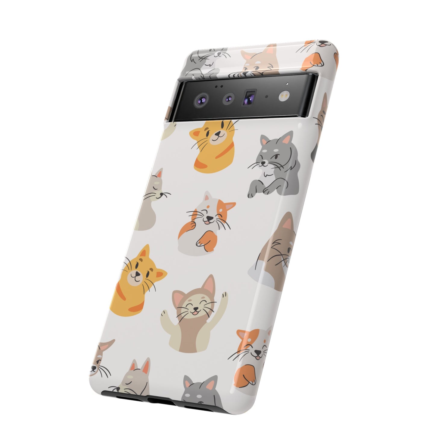 Adorable Cats Wallpaper Phone Case | iPhone 15 Plus/ Pro, 14, 13, 12| Google Pixel 7, Pro, 5| Samsung Galaxy S23 All Major Phone Models