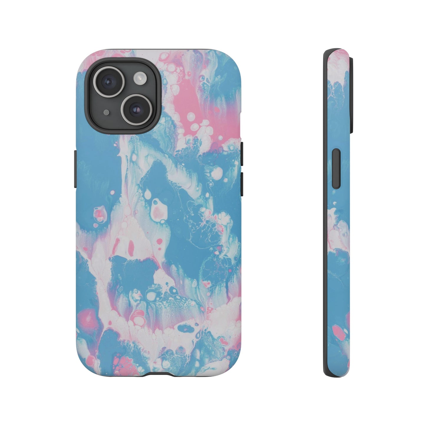 Baby Pink & Blue Resin Inspired Phone Case |iPhone 15 Plus/ Pro, 14, 13, 12|Google Pixel 7, Pro, 5|Samsung Galaxy S23 All Major Phone Models