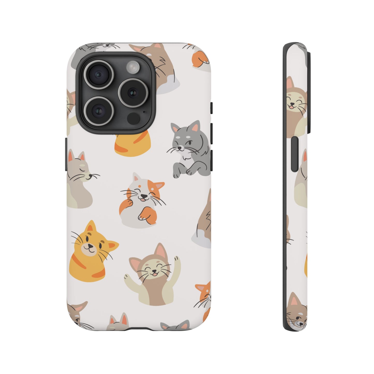 Adorable Cats Wallpaper Phone Case | iPhone 15 Plus/ Pro, 14, 13, 12| Google Pixel 7, Pro, 5| Samsung Galaxy S23 All Major Phone Models