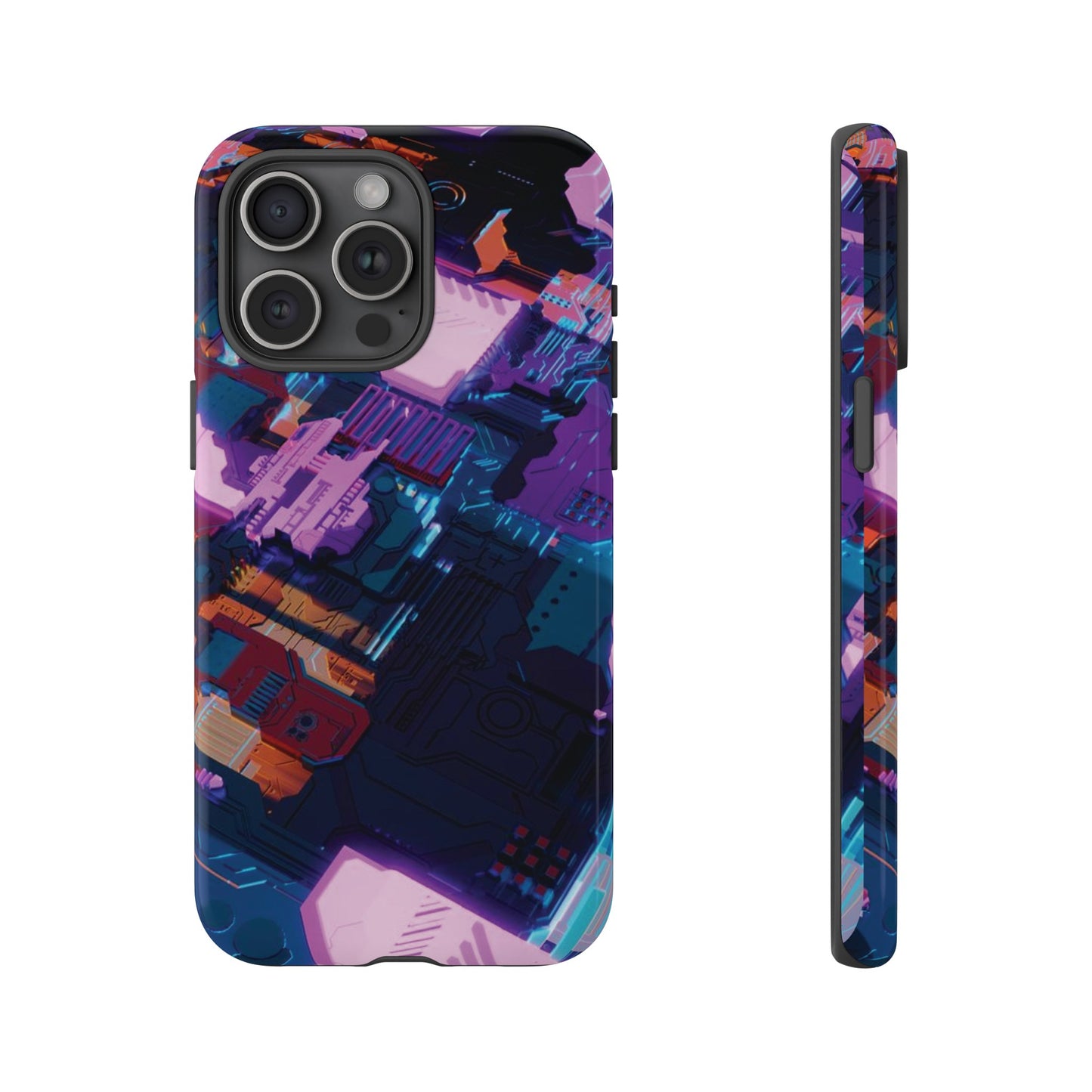 Purple Circuit Board Wallpaper Phone Case | iPhone 15 Plus/ Pro, 14, 13, 12| Google Pixel 7, Pro, 5| Samsung Galaxy S23 All Major Phone Models