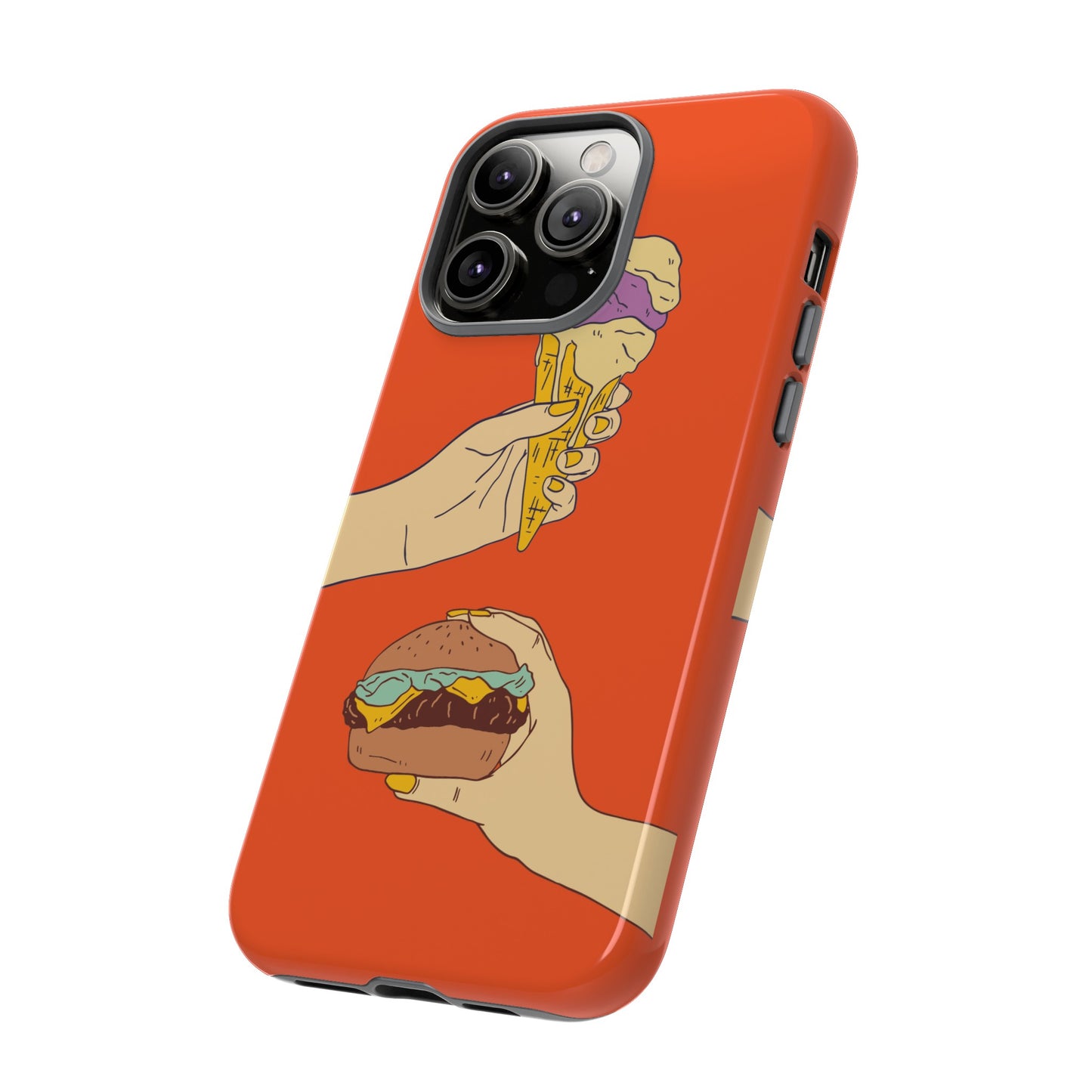 IceCream Or Hamburger? Phone Case | iPhone 15 Plus/ Pro, 14, 13, 12| Google Pixel 7, Pro, 5| Samsung Galaxy S23 All Major Phone Models