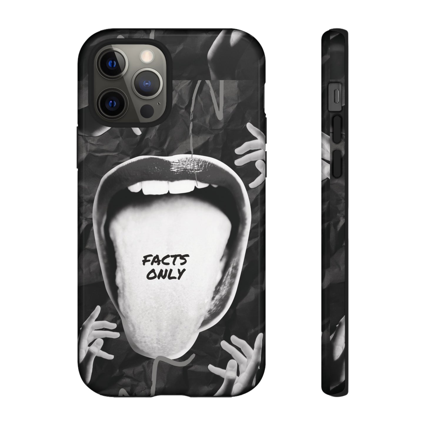 Facts Only Wallpaper Phone Case | iPhone 15 Plus/ Pro, 14, 13, 12| Google Pixel 7, Pro, 5| Samsung Galaxy S23 All Major Phone Models