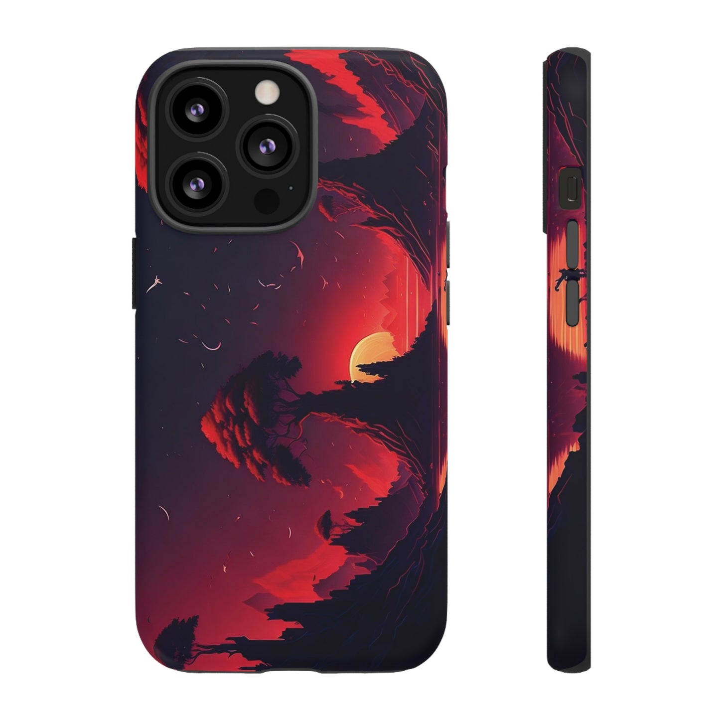 Red Sunset Wallpaper Phone Case | iPhone 15 Plus/ Pro, 14, 13, 12| Google Pixel 7, Pro, 5| Samsung Galaxy S23 All Major Phone Models