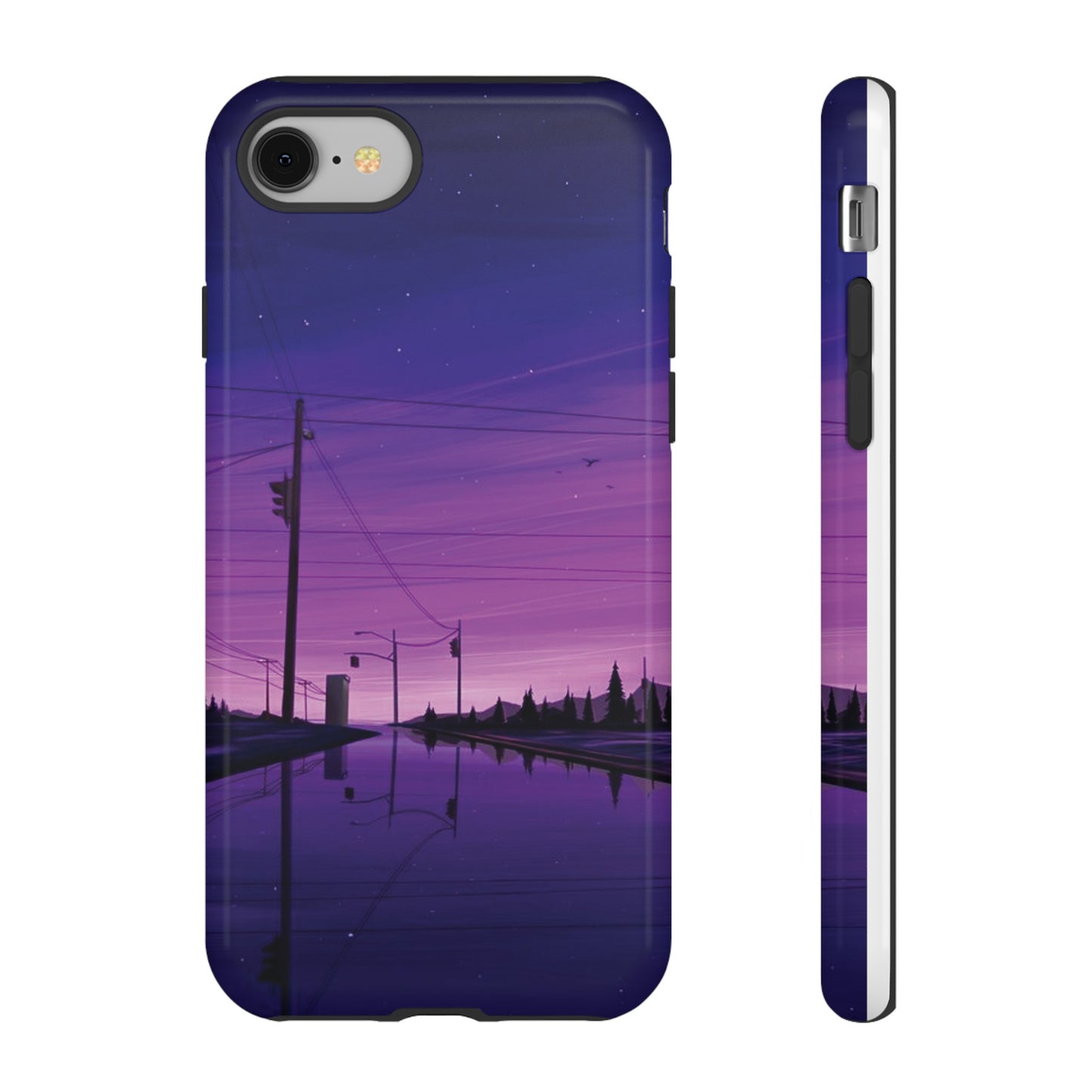 Purple Night Sky Wallpaper Phone Case | iPhone 15 Plus/ Pro, 14, 13, 12| Google Pixel 7, Pro, 5| Samsung Galaxy S23 All Major Phone Models