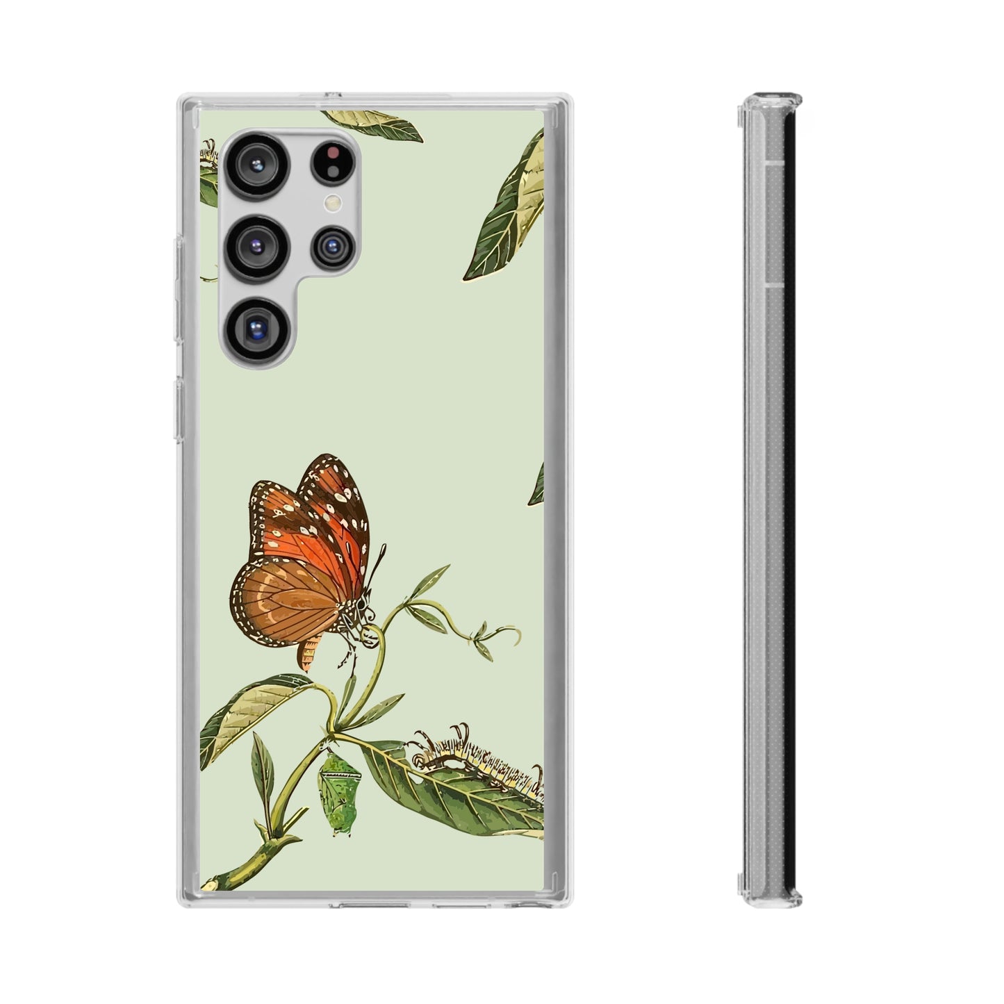 Orange Butterfly Wallpaper Phone Case | iPhone 15 Plus/ Pro, 14, 13, 12| Google Pixel 7, Pro, 5| Samsung Galaxy S23 All Major Phone Models