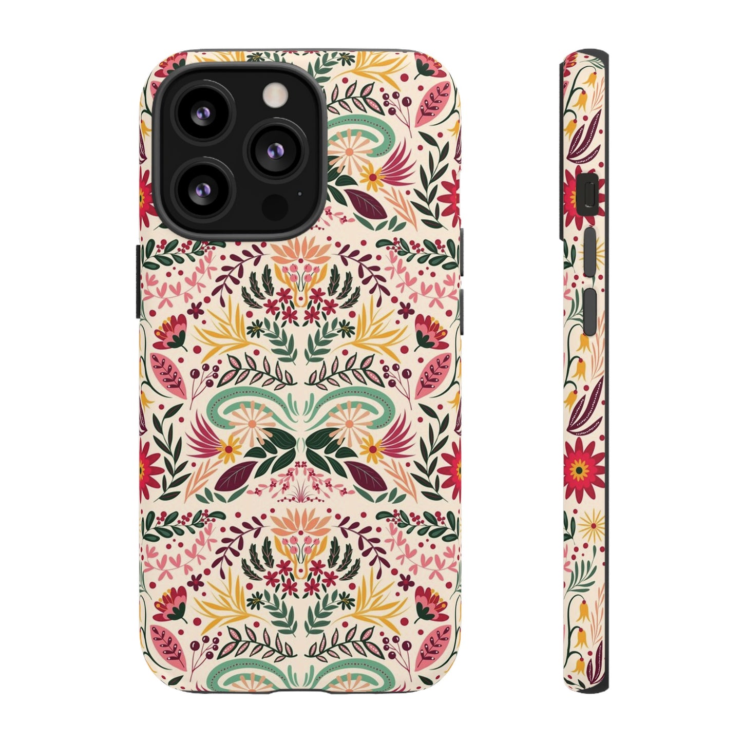 Bright Floral Wallpaper Phone Case | iPhone 15 Plus/ Pro, 14, 13, 12| Google Pixel 7, Pro, 5| Samsung Galaxy S23 All Major Phone Models