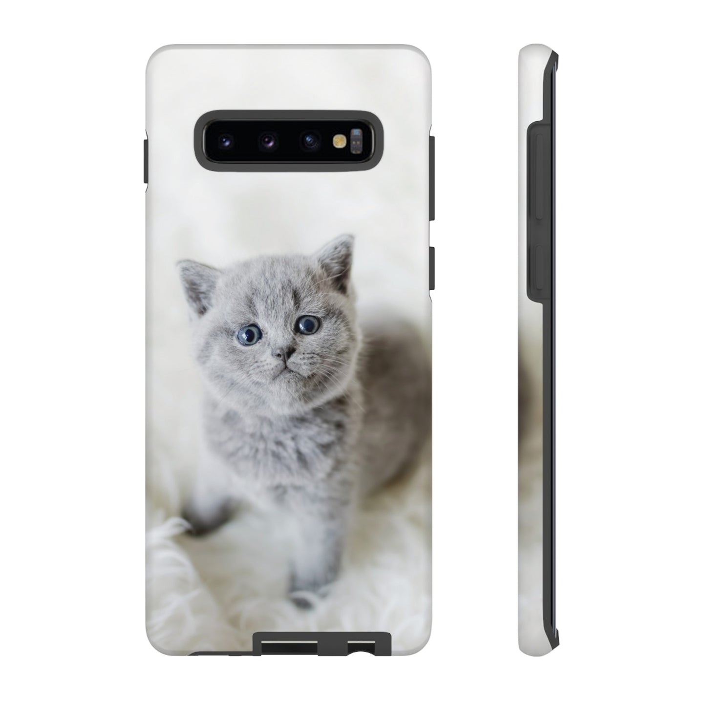 Grey Kitten Wallpaper Phone Case | iPhone 15 Plus/ Pro, 14, 13, 12| Google Pixel 7, Pro, 5| Samsung Galaxy S23 All Major Phone Models